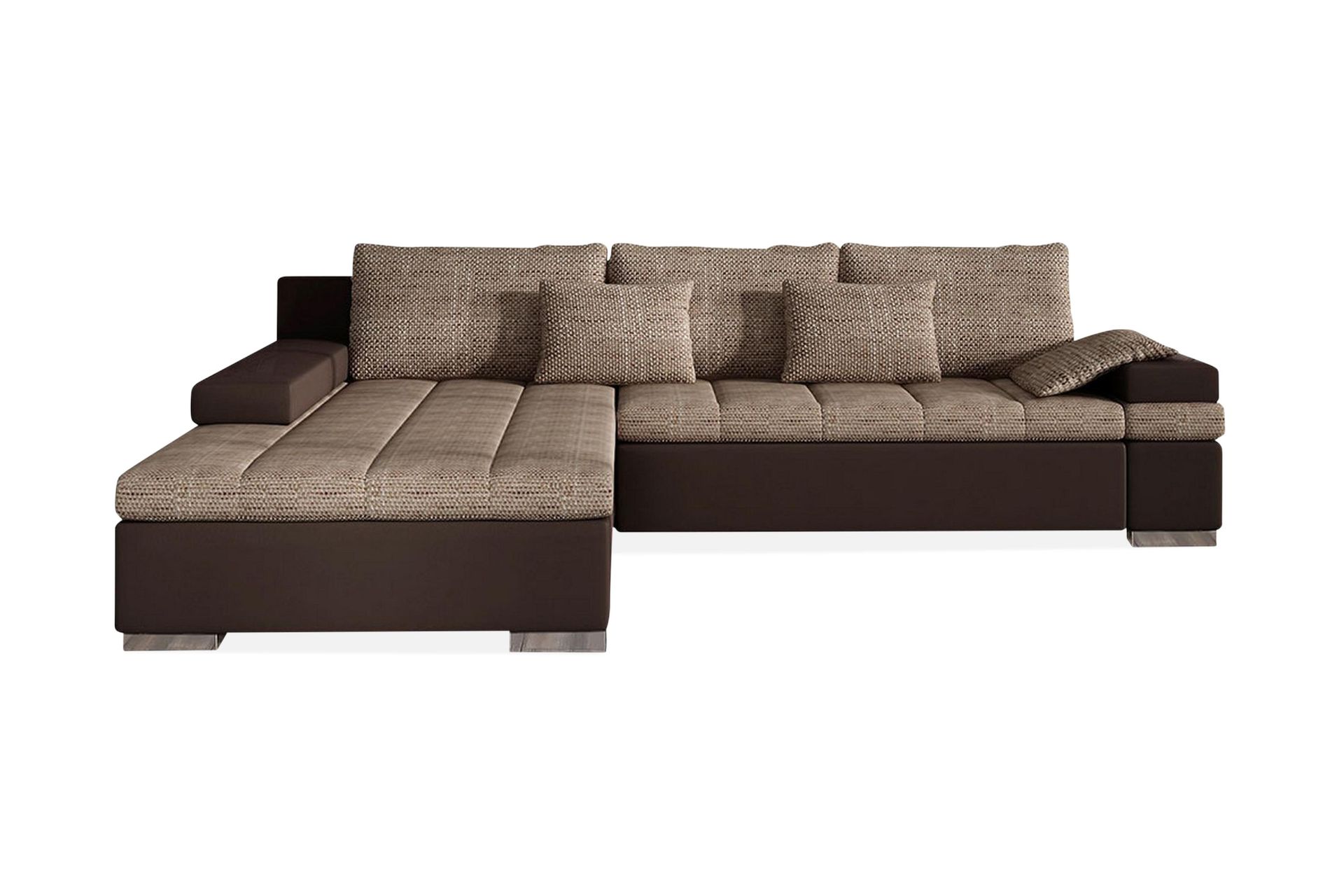 Naoma Bäddsoffa med Divan Vänster - Beige/Brun