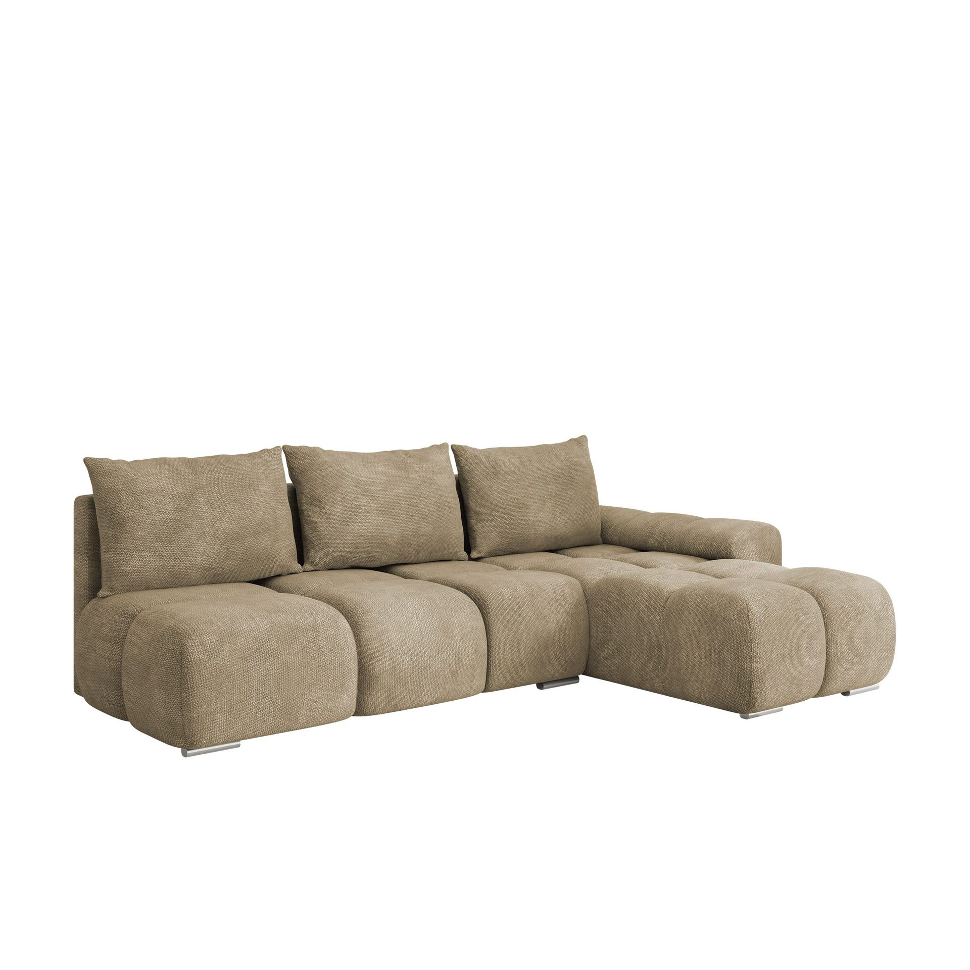 Nessa 4-sits B&auml;ddsoffa divan h&ouml;ger med f&ouml;rvaring - beige