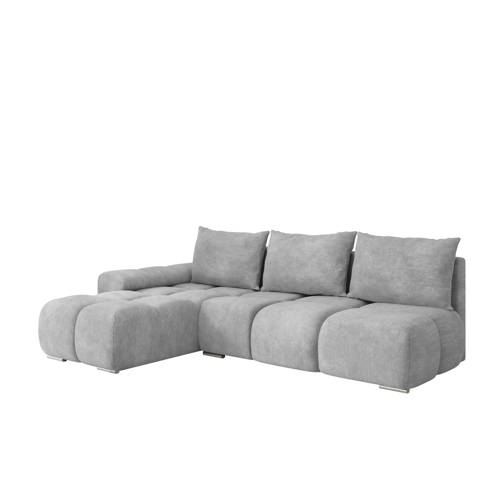 Nessa 4-sits B&auml;ddsoffa divan v&auml;nster med f&ouml;rvaring - gr&aring;