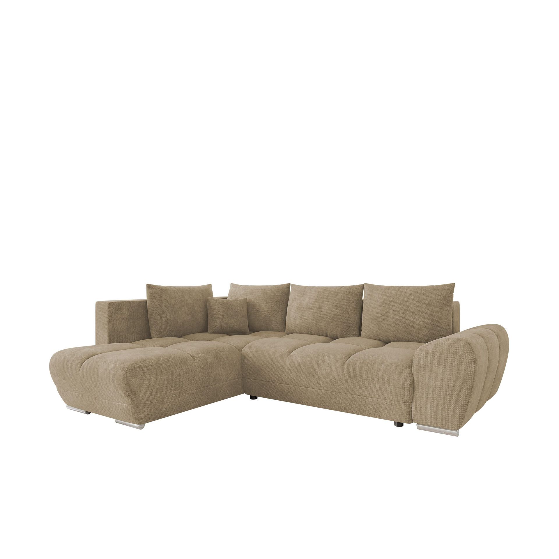 Ostra 4-sits B&auml;ddsoffa divan med v&auml;nster f&ouml;rvaring - Beige