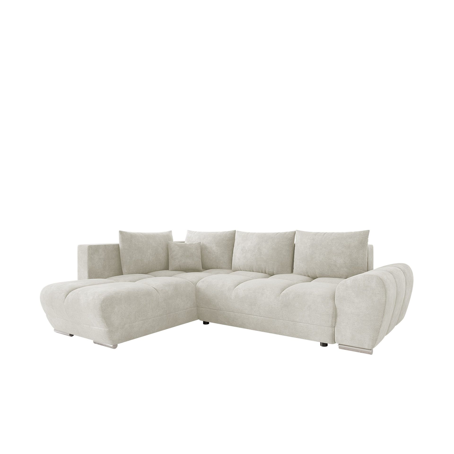 Ostra 4-sits Bäddsoffa divan med vänster förvaring - Beige