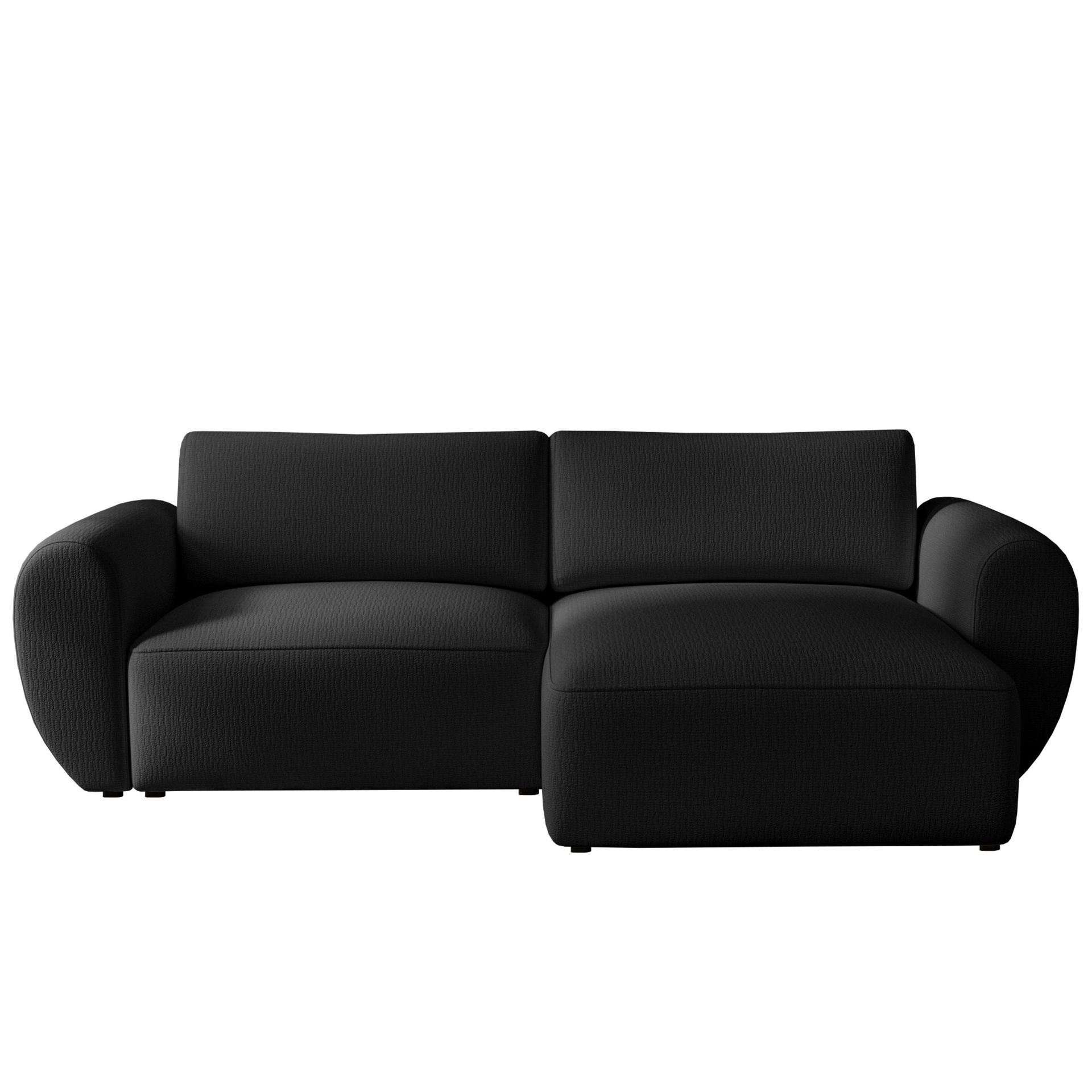 Osvar 3-sits Bäddsoffa med Divan Höger och Förvaring - Svart