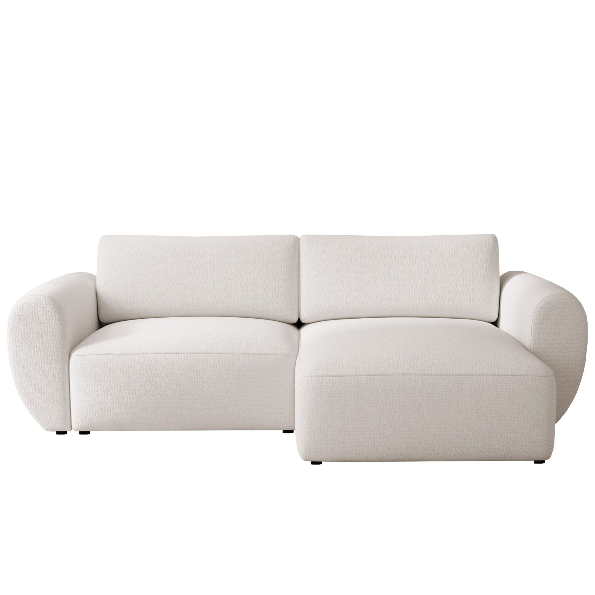 Osvar 3-sits Bäddsoffa med Divan Höger och Förvaring - Vit