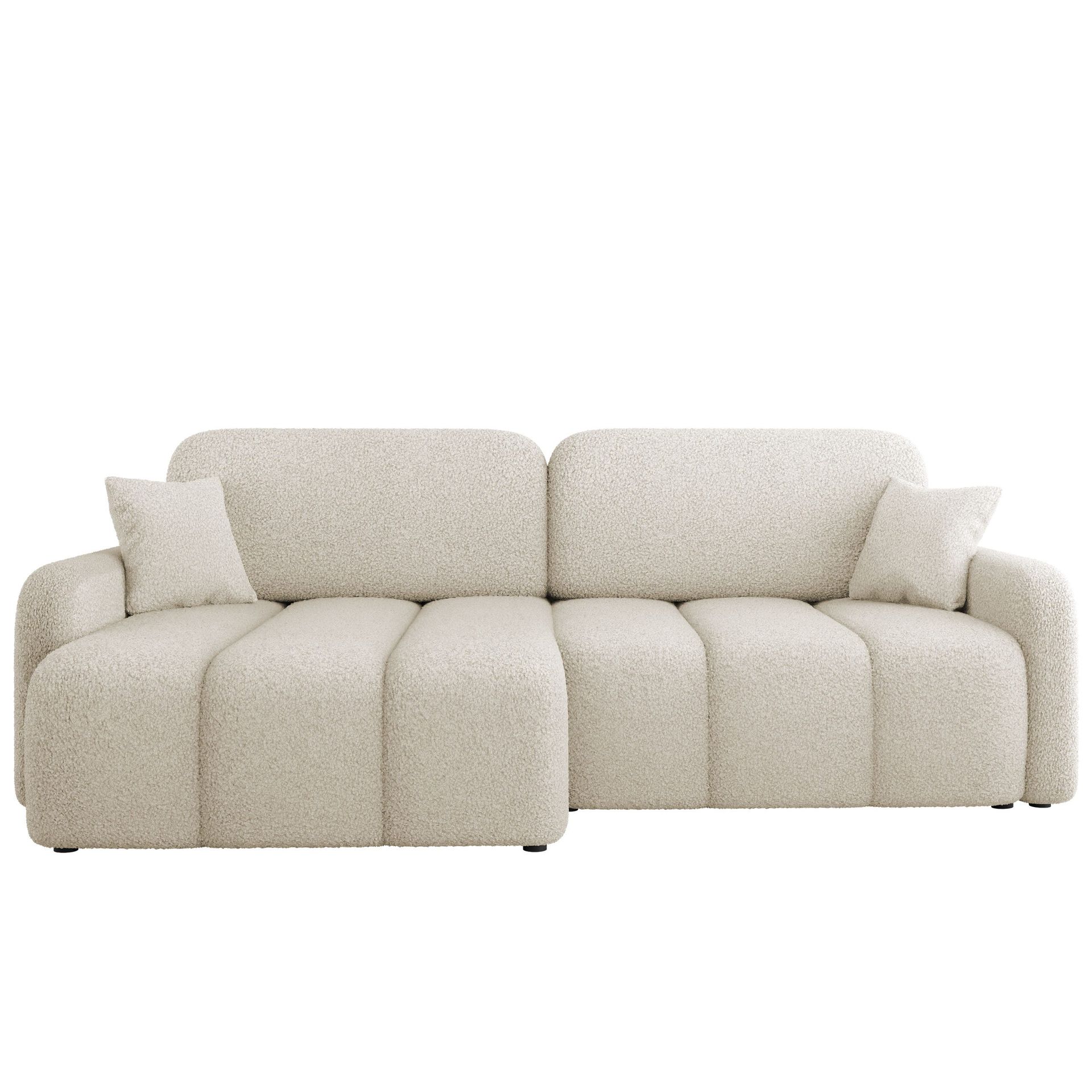 Quarlos 3-sits Bäddsoffa med Divan Vänster och Förvaring - Beige