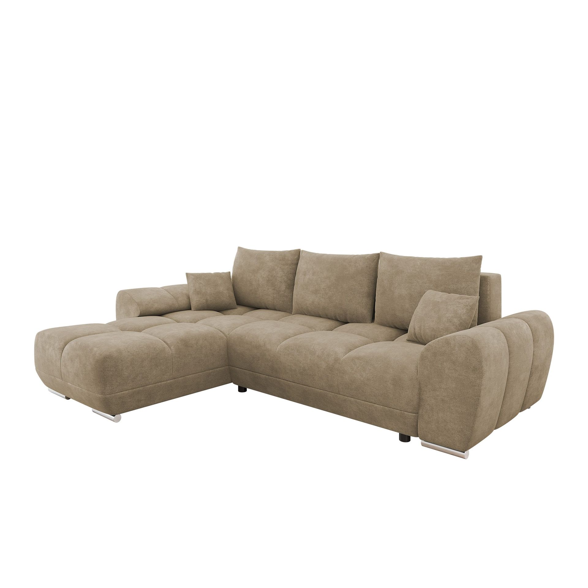 Simerly 4-sits B&auml;ddsoffa divan v&auml;nster med f&ouml;rvaring - Beige