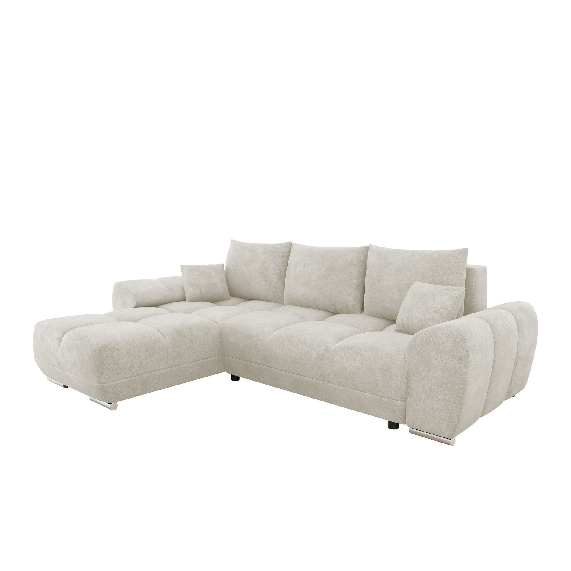 Simerly 4-sits B&auml;ddsoffa divan v&auml;nster med f&ouml;rvaring - Beige