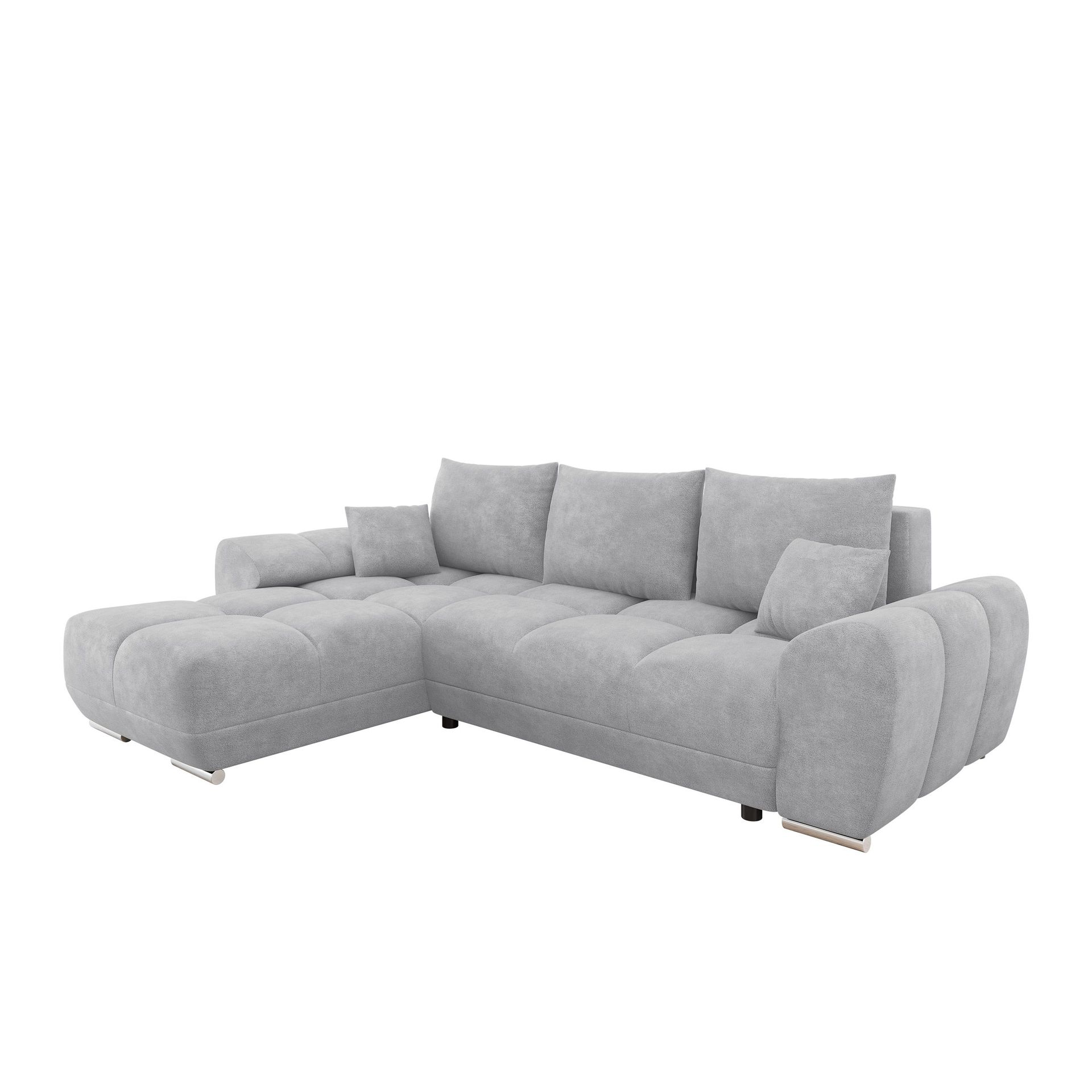 Simerly 4-sits B&auml;ddsoffa divan v&auml;nster med f&ouml;rvaring - Gr&aring;