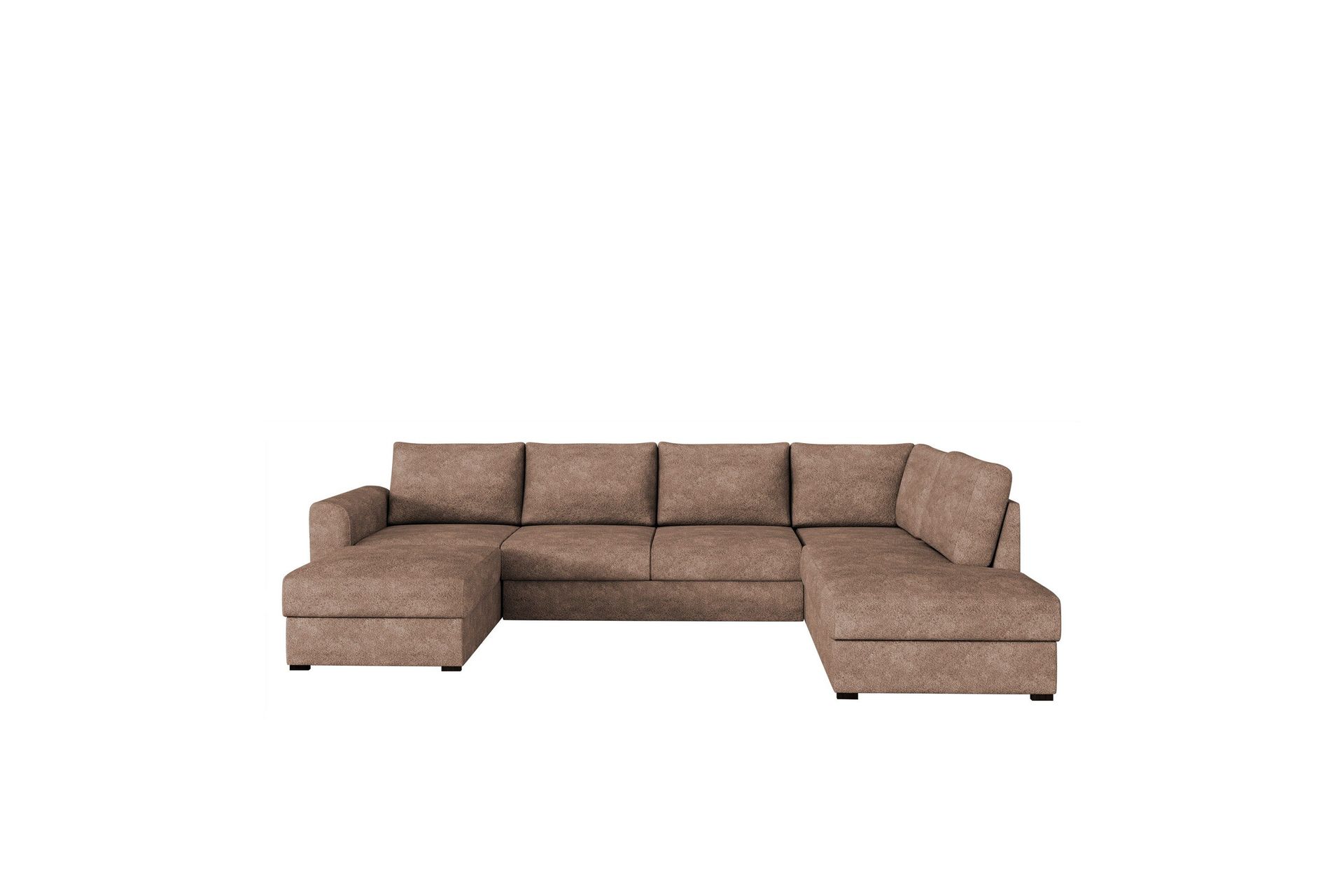 Taberk B&auml;ddsoffa med Divan och Sch&auml;slong 4-sits i Boucl&eacute; - Rosa
