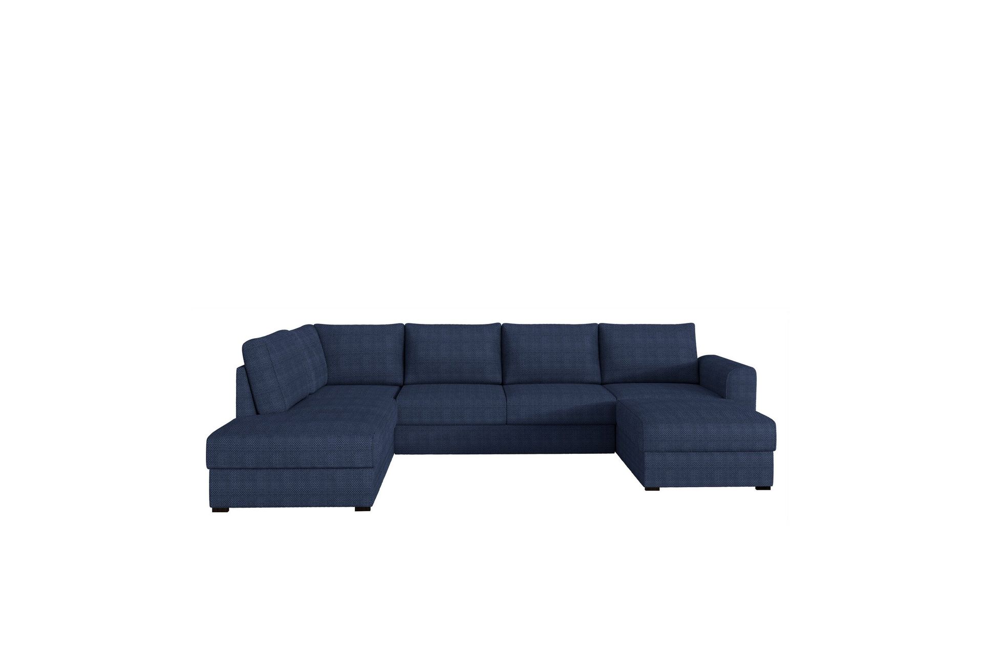 Taberk B&auml;ddsoffa med Divan och Sch&auml;slong 4-sits i Chenille - Bl&aring;