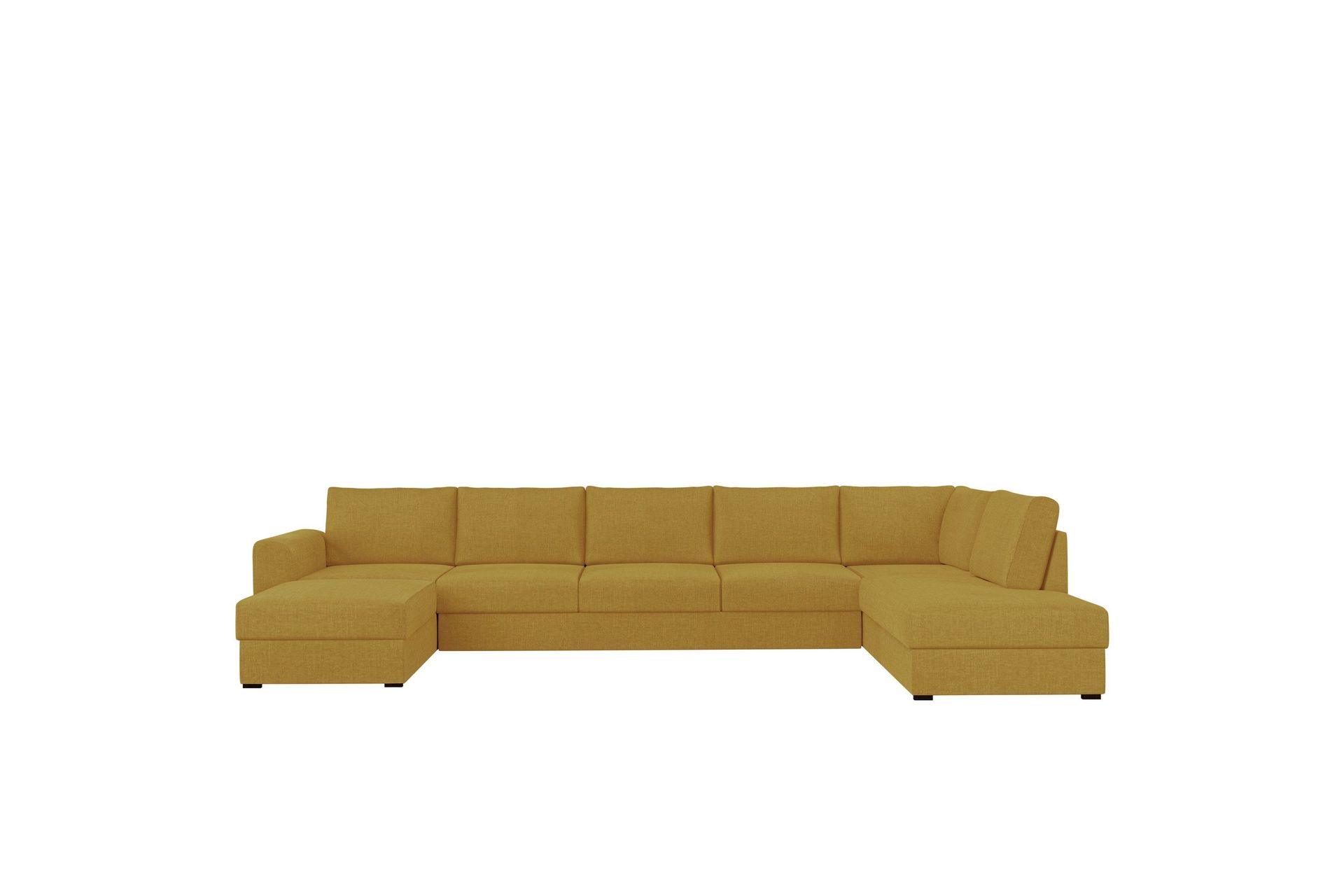 Taberk B&auml;ddsoffa med Divan och Sch&auml;slong 5-sits - Gul