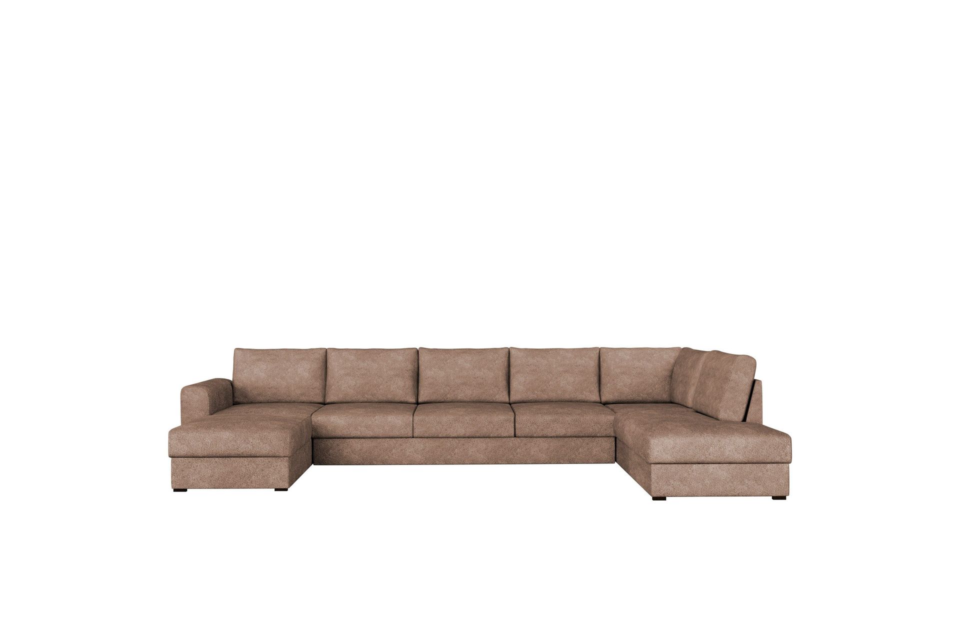 Taberk B&auml;ddsoffa med Divan och Sch&auml;slong 5-sits i Boucl&eacute; - Rosa