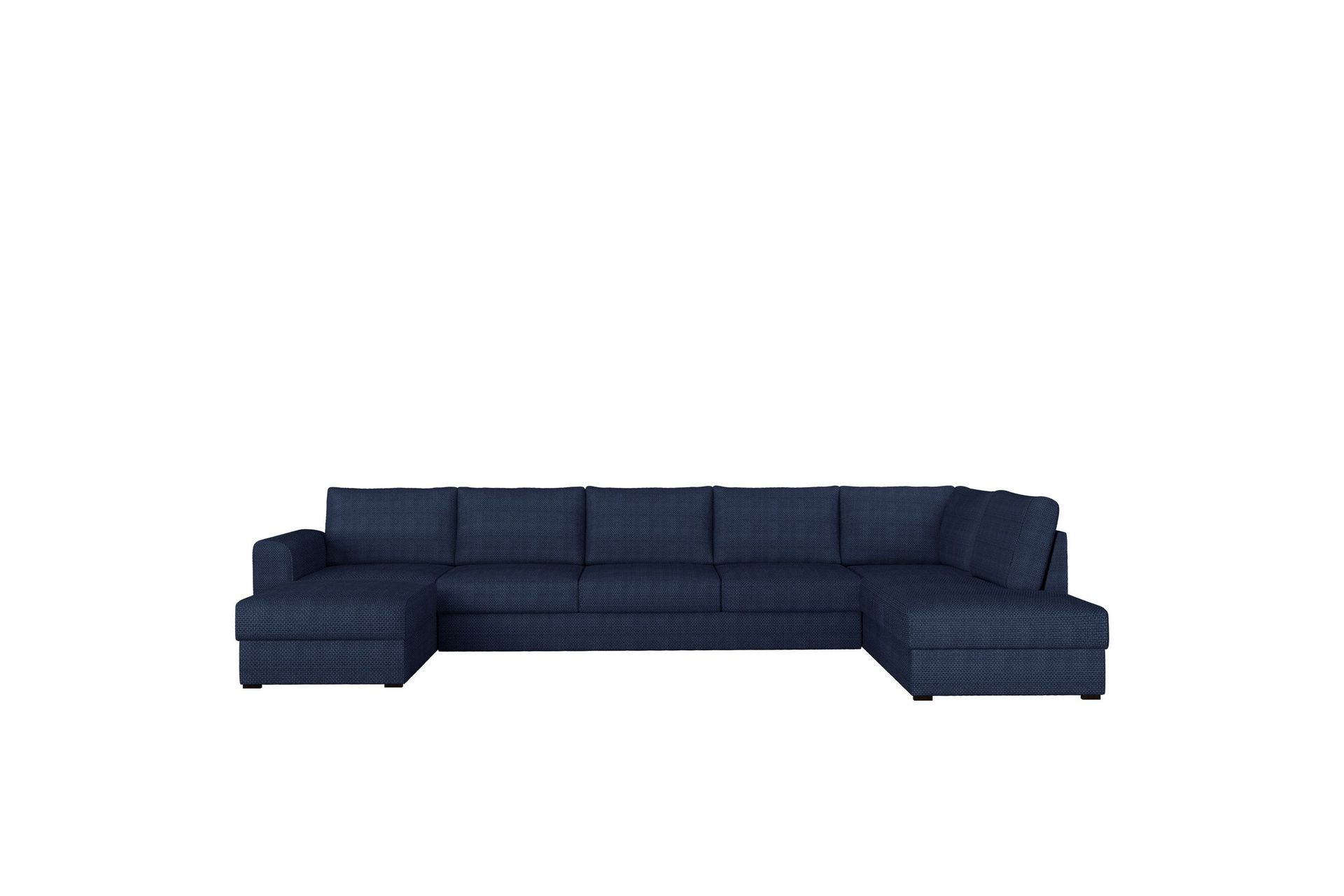 Taberk Bäddsoffa med Divan och Schäslong 5-sits i Chenille - Blå