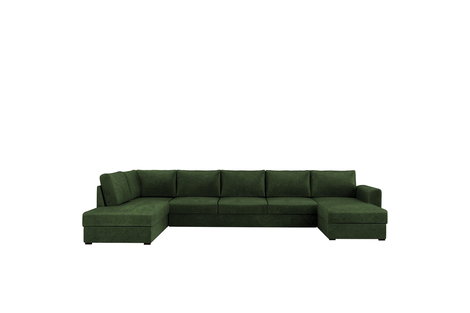 Taberk B&auml;ddsoffa med Divan och Sch&auml;slong 5-sits i Chenille - Gr&ouml;n