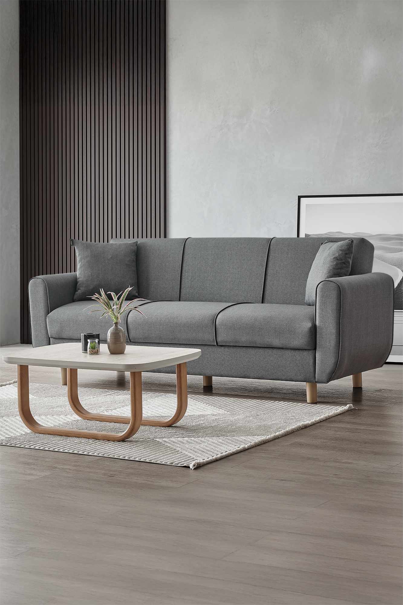 Torlan 3-sits Soffa - Mörkgrå