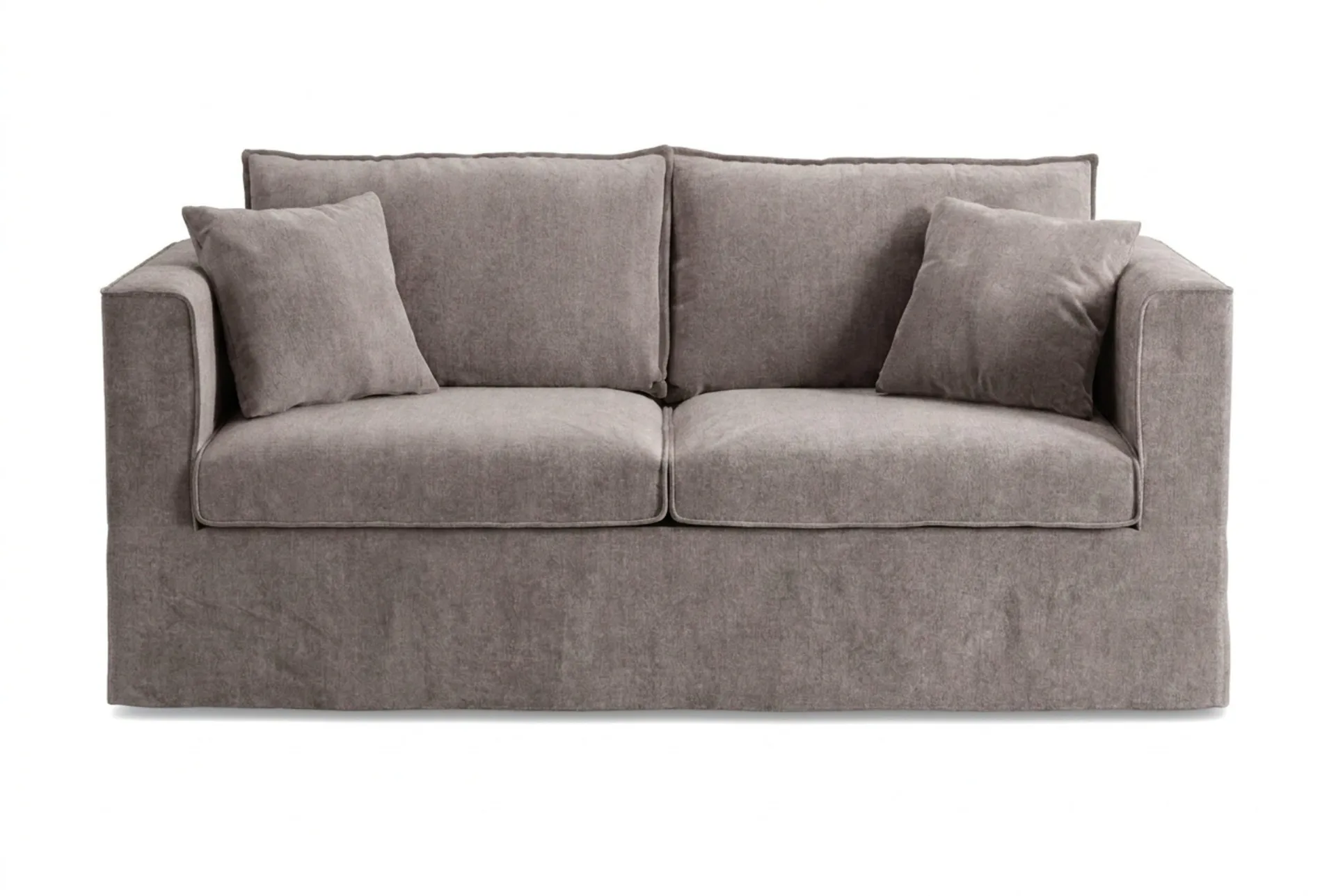 Travstad 3-sits B&auml;ddsoffa i Chenille framm&aring;tb&auml;ddad - Gr&aring;