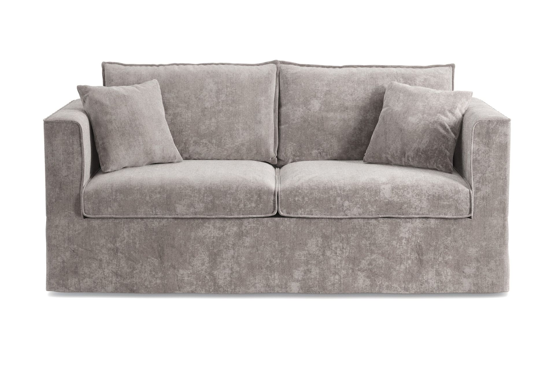 Travstad 3-sits B&auml;ddsoffa med HVILA B&auml;ddmadrass 140x200 cm Latex med Tv&auml;ttbar kl&auml;dsel - Gr&aring;/Vit