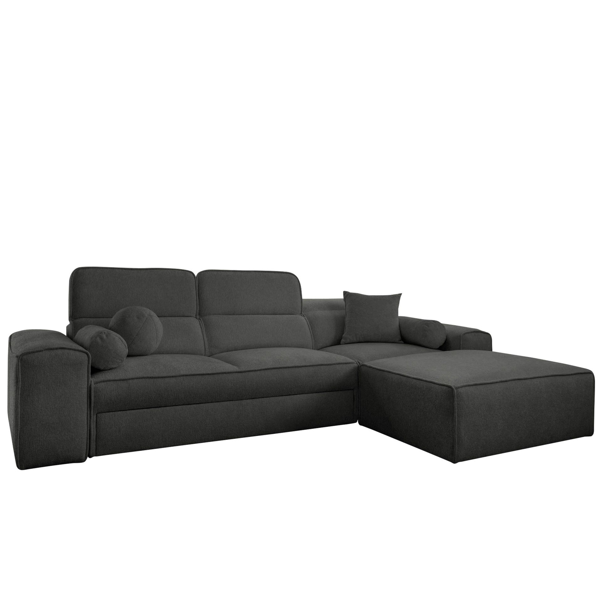 Vitoran 3-sits Bäddsoffa med Divan Högervänd - Antracit