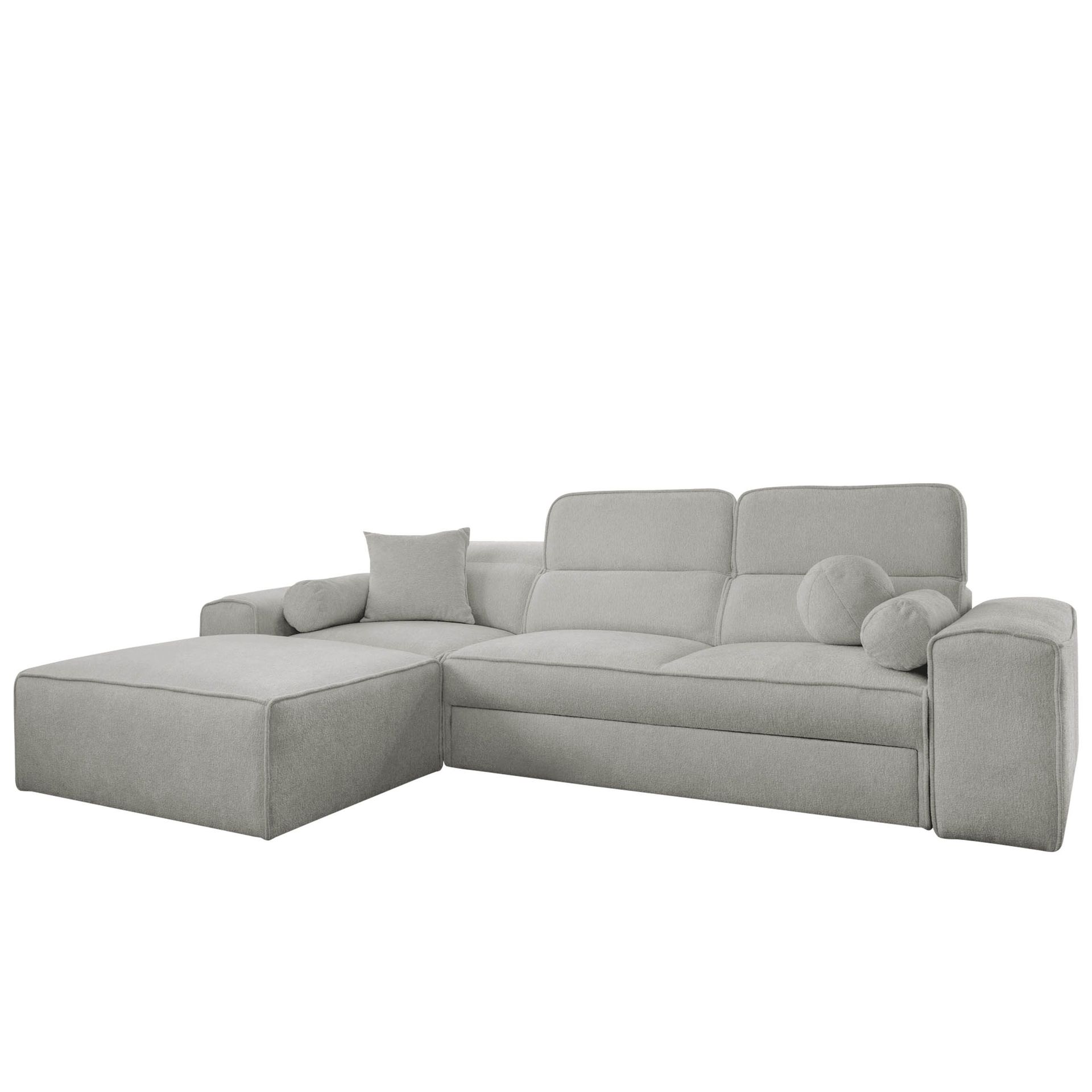 Vitoran 3-sits Bäddsoffa med Divan Vänstervänd - Ljusgrå