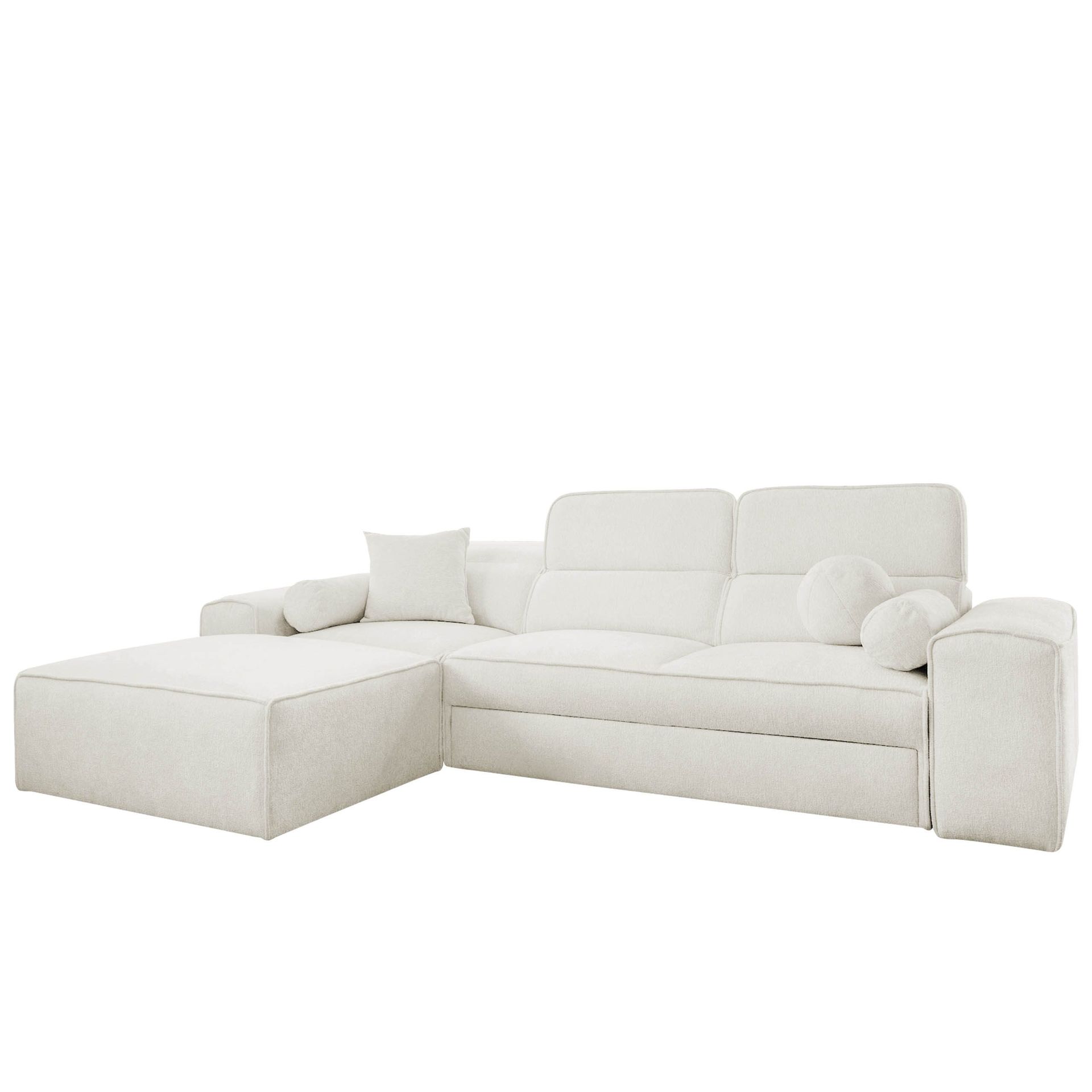 Vitoran 3-sits Bäddsoffa med Divan Vänstervänd - Vit