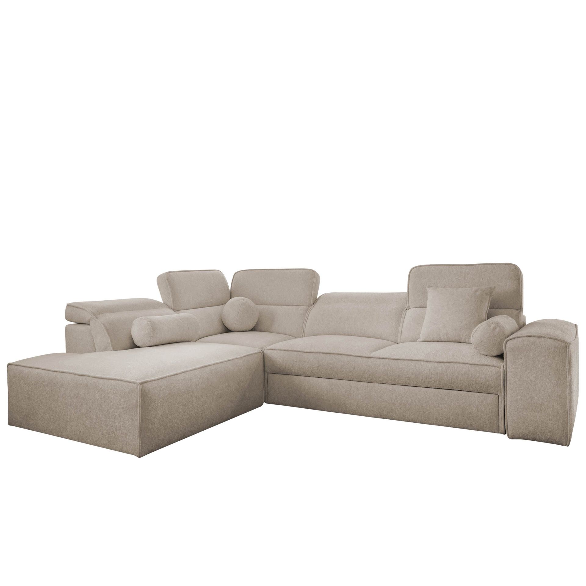 Vitoran 3-sits Bäddsoffa med Schäslong Vänstervänd - beige