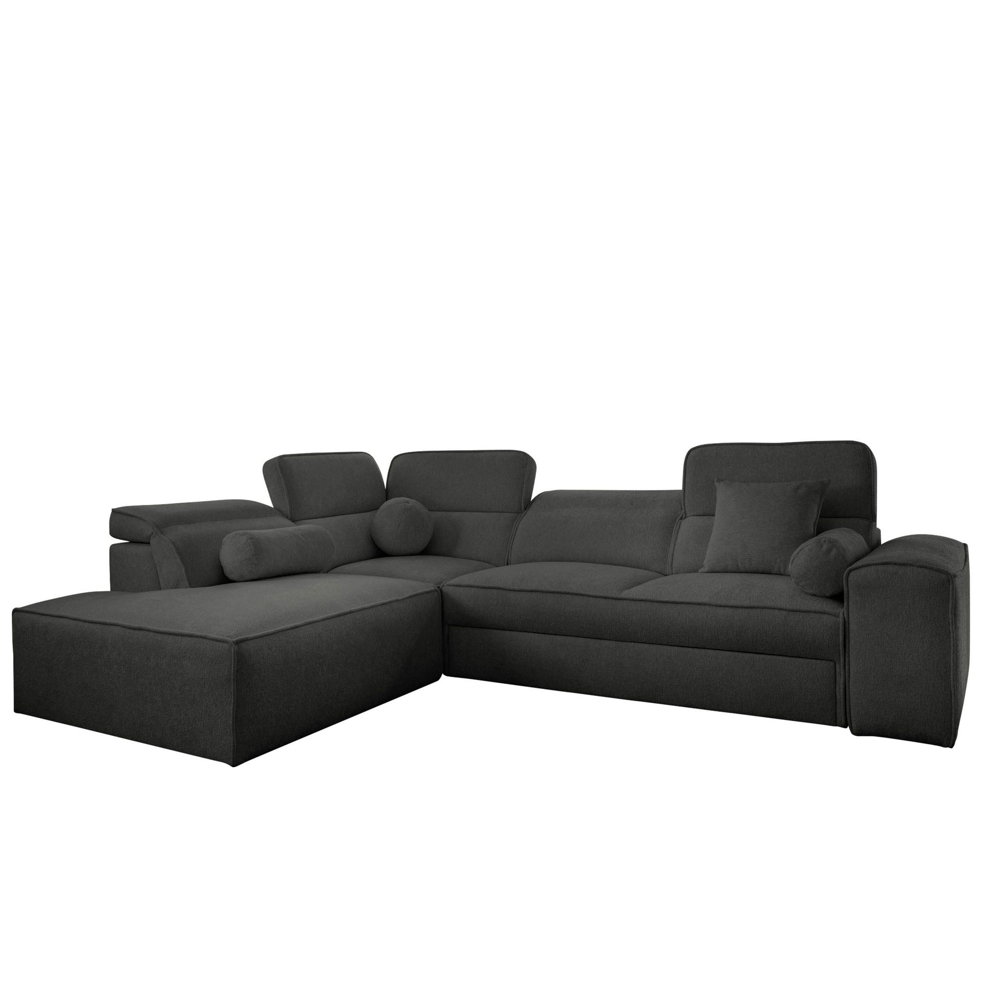 Vitoran 3-sits Bäddsoffa med Schäslong Vänstervänd - svart