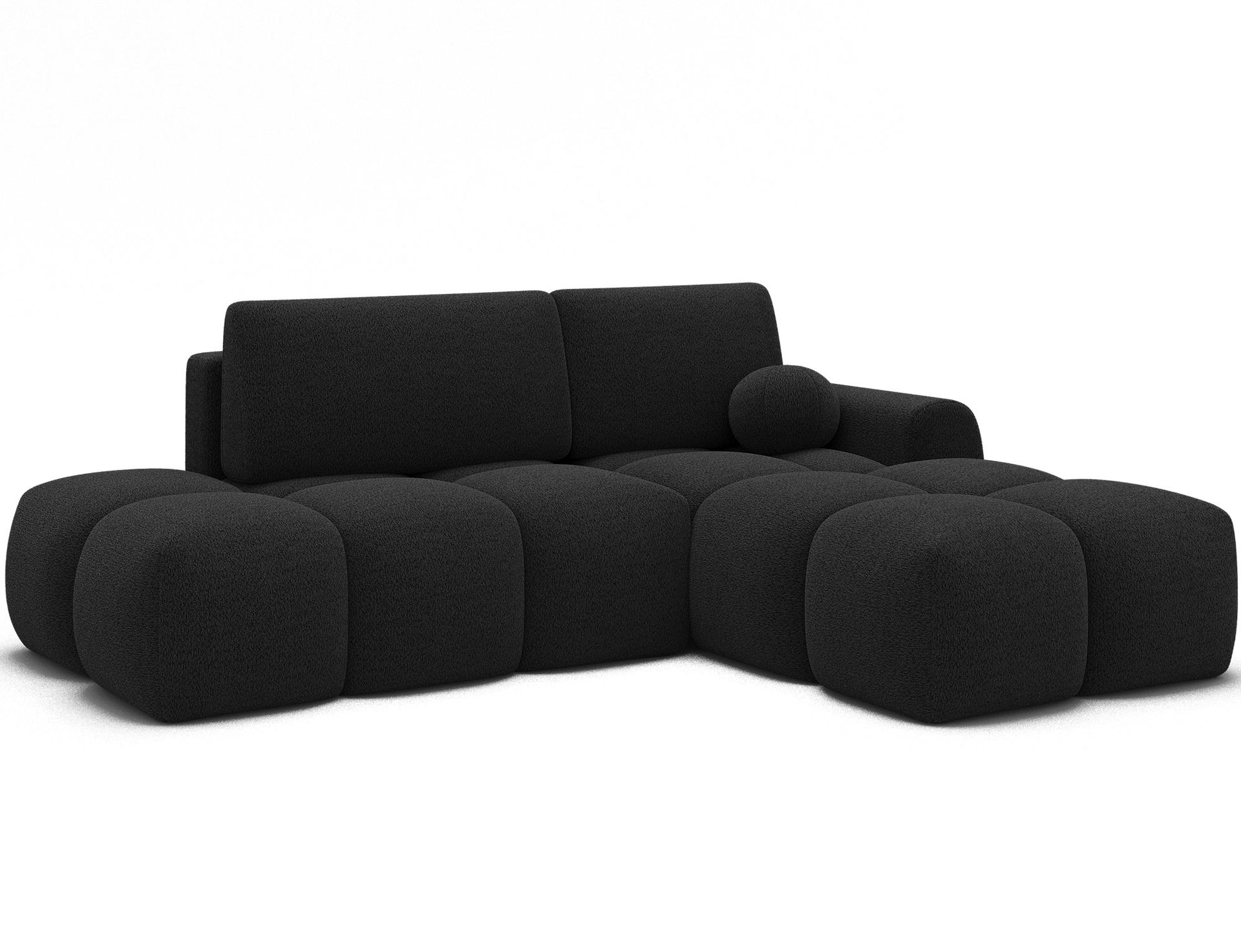 Vittario 3-sits Bubblig Bäddsoffa med Divan och förvaring Höger - Royal 05