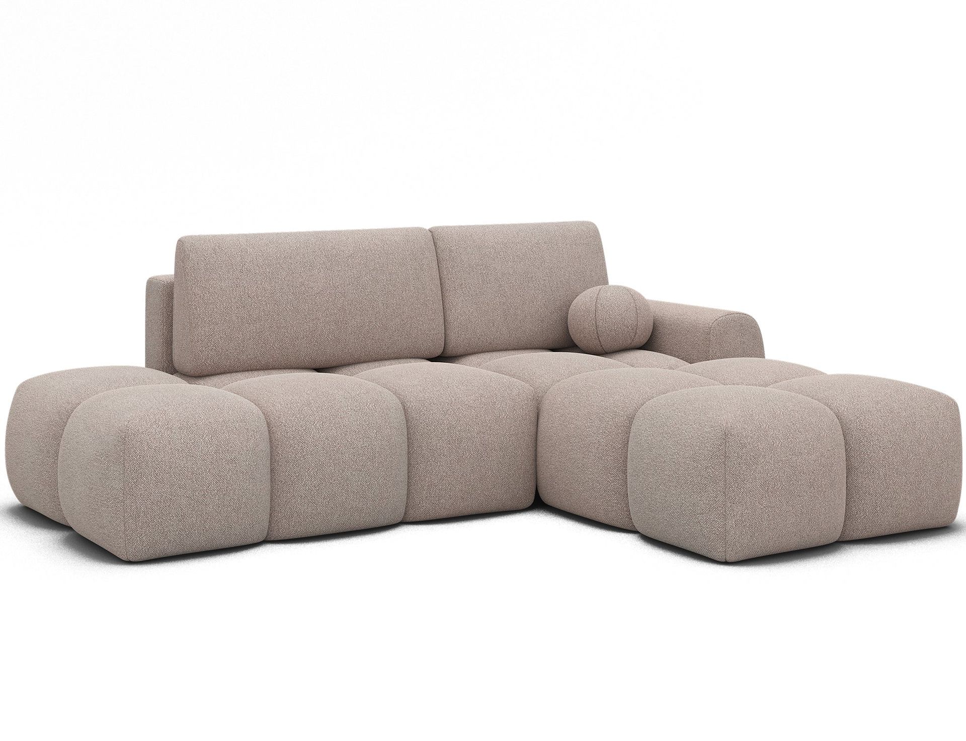 Vittario 3-sits Bubblig Bäddsoffa med Divan och förvaring Höger - Xillar 20