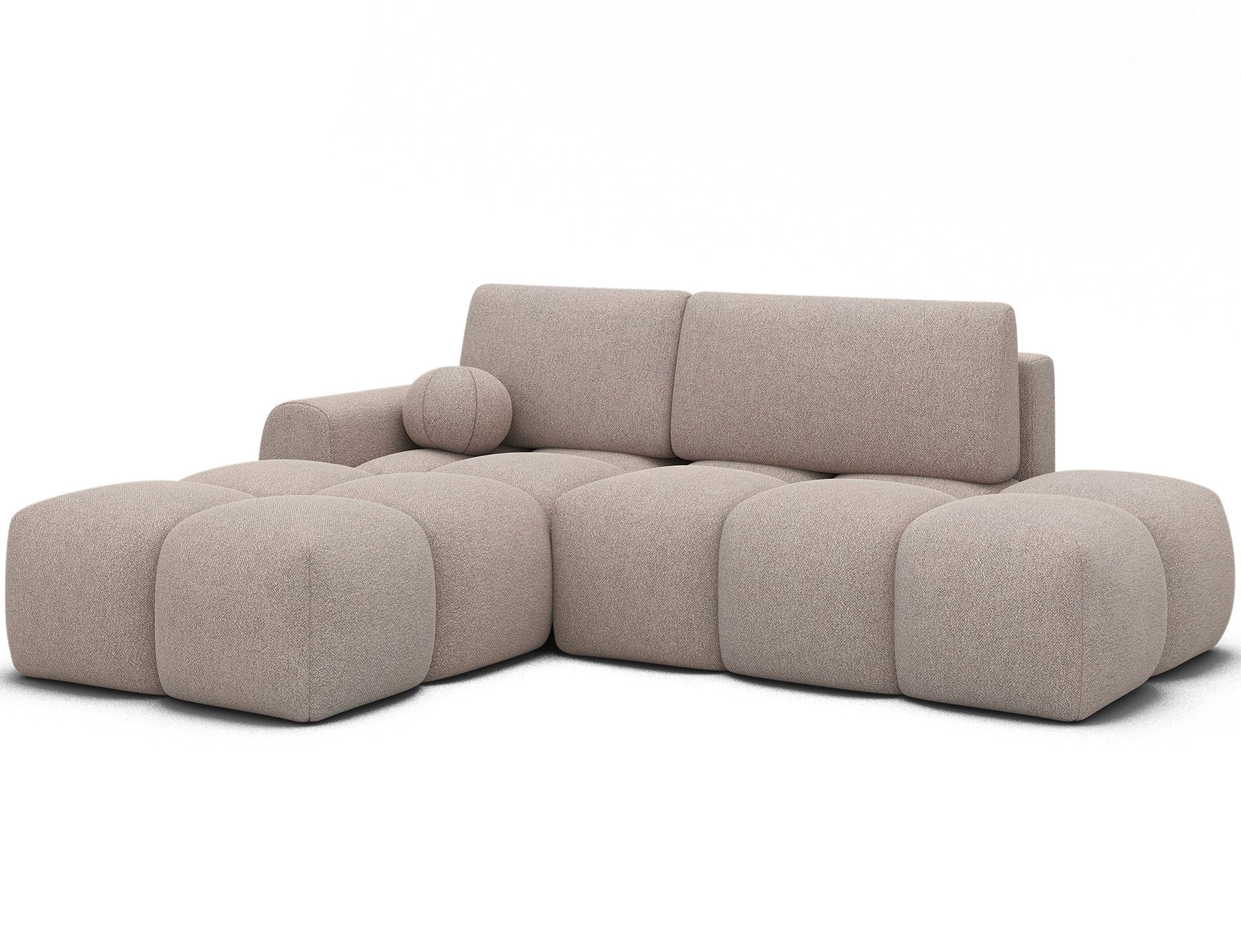 Vittario 3-sits Bubblig Bäddsoffa med Divan och förvaring Vänster - Xillar 20