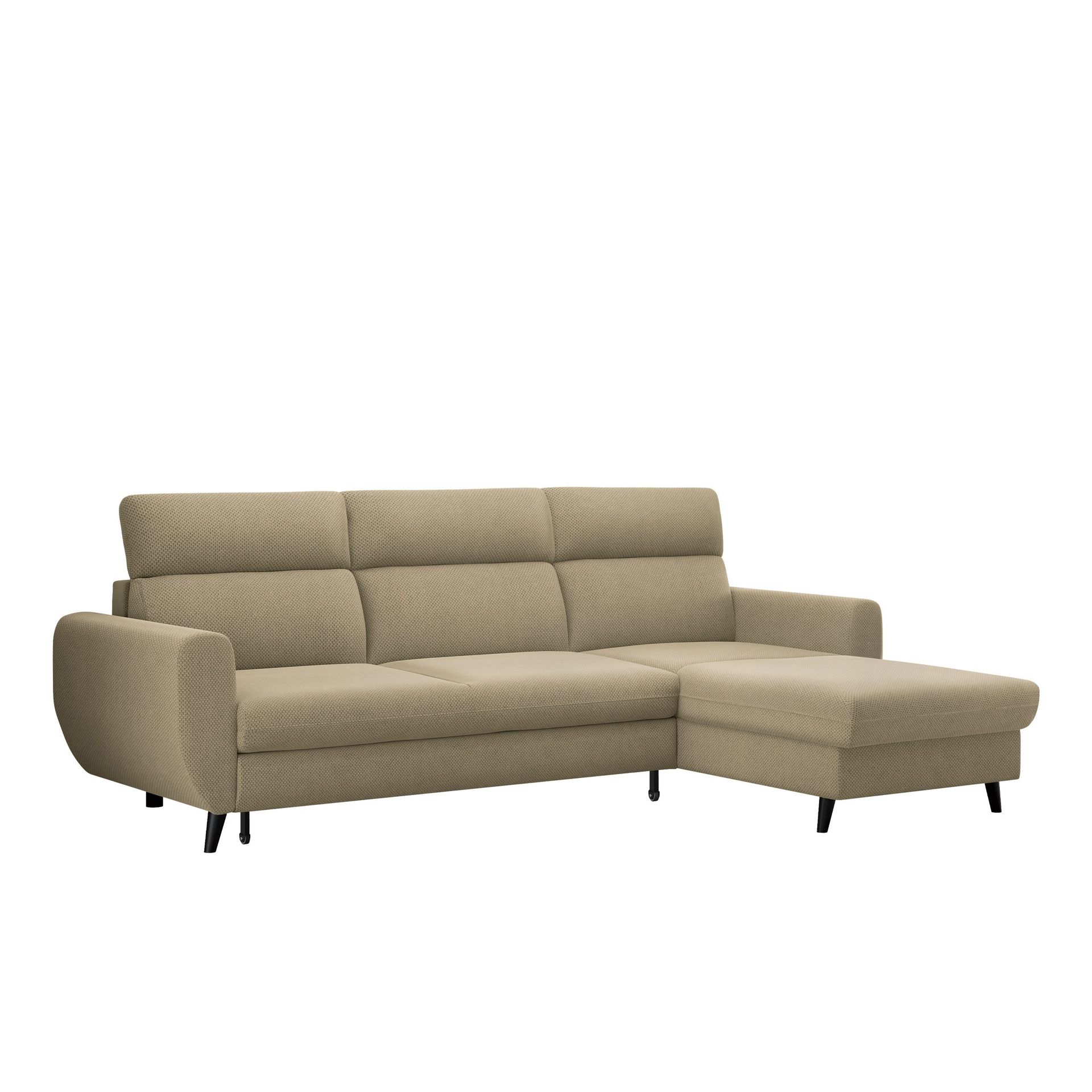 Vylon 3-sits Bäddsoffa med divan - Beige