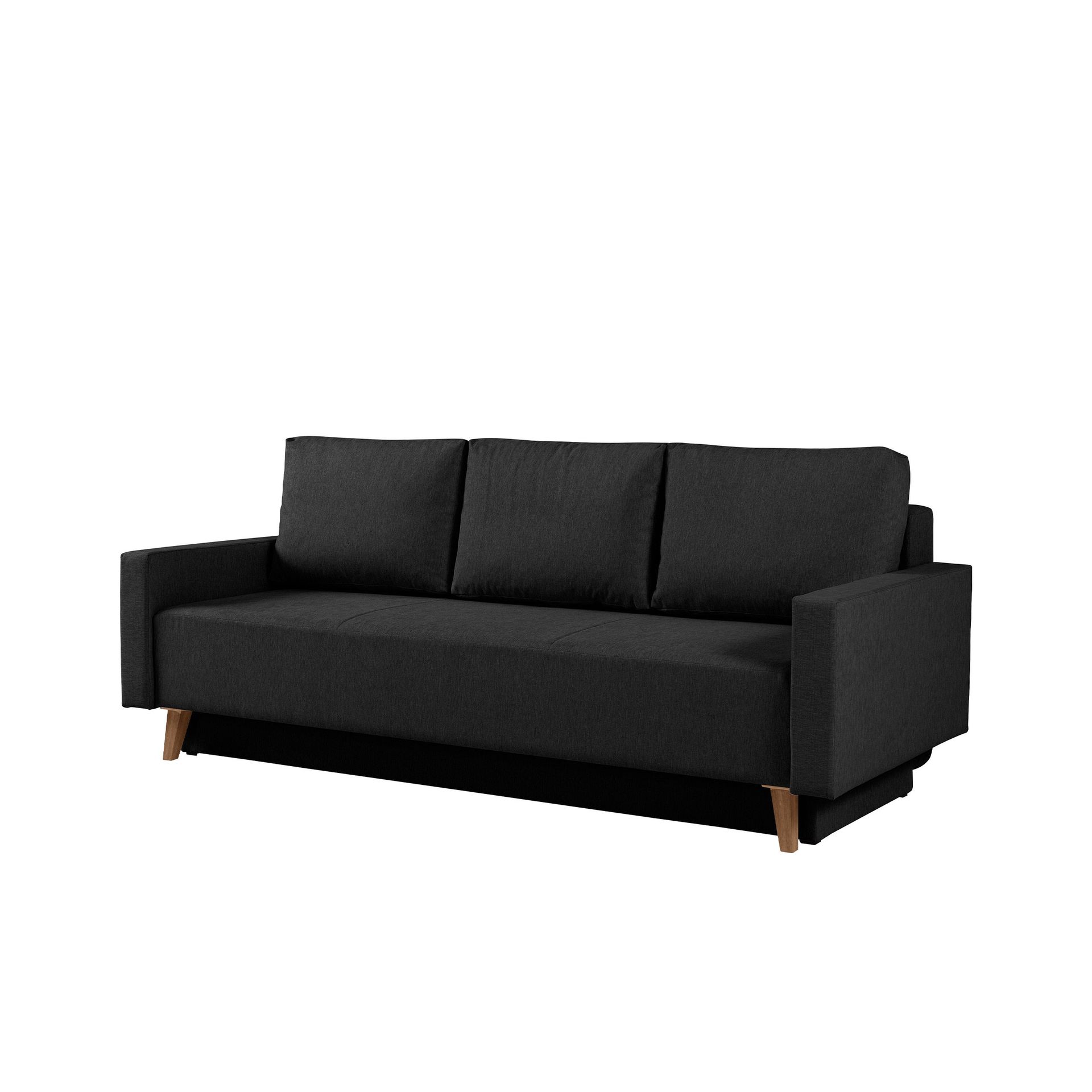 Waldsten 3-sits Bäddsoffa - Svart