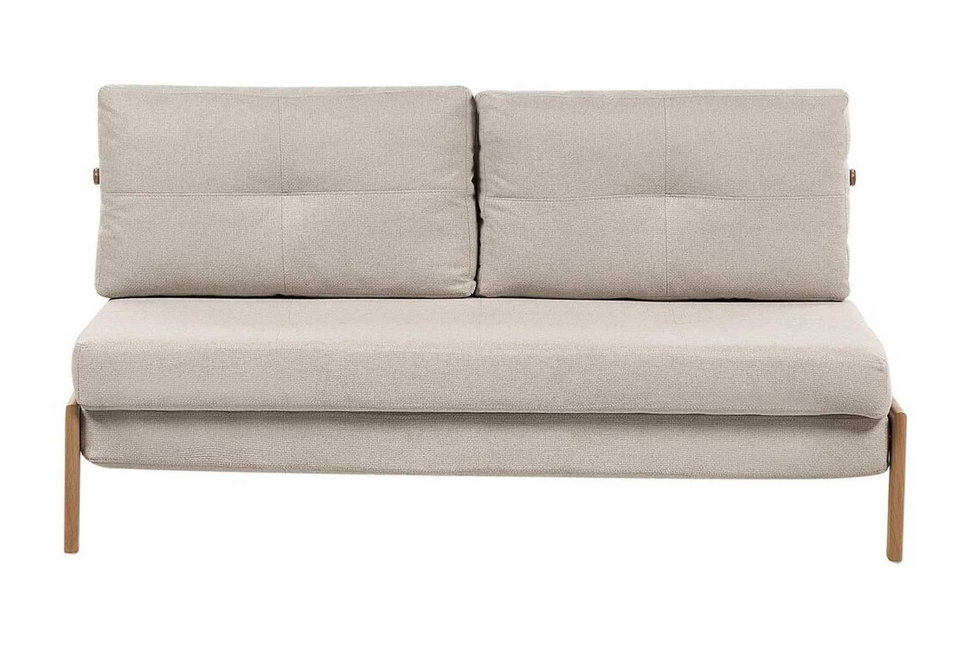 Wigwig Bäddsoffa 2-sits - Beige/Ljust trä