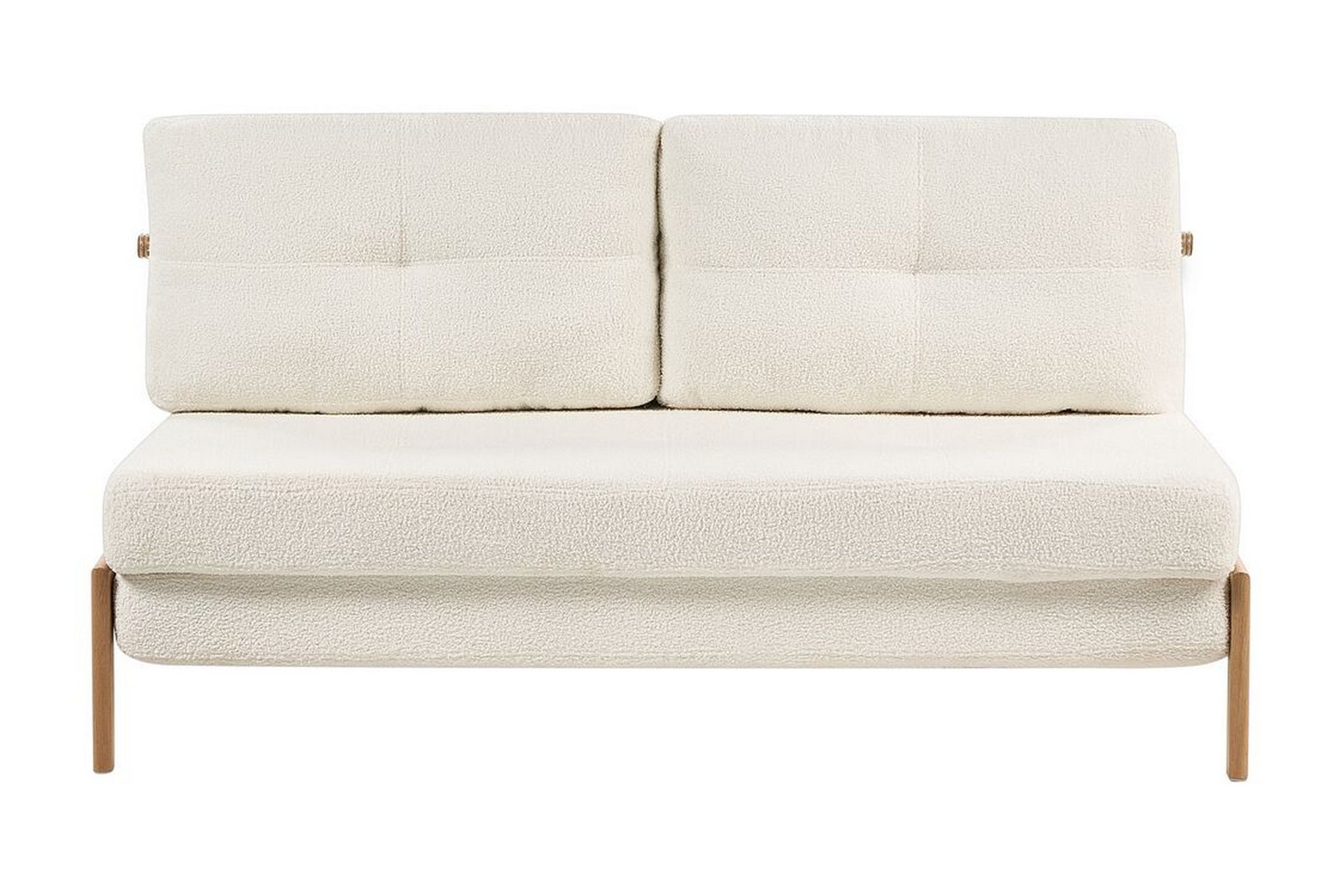 Wigwig Bäddsoffa 2-sits - Vit/Ljust trä