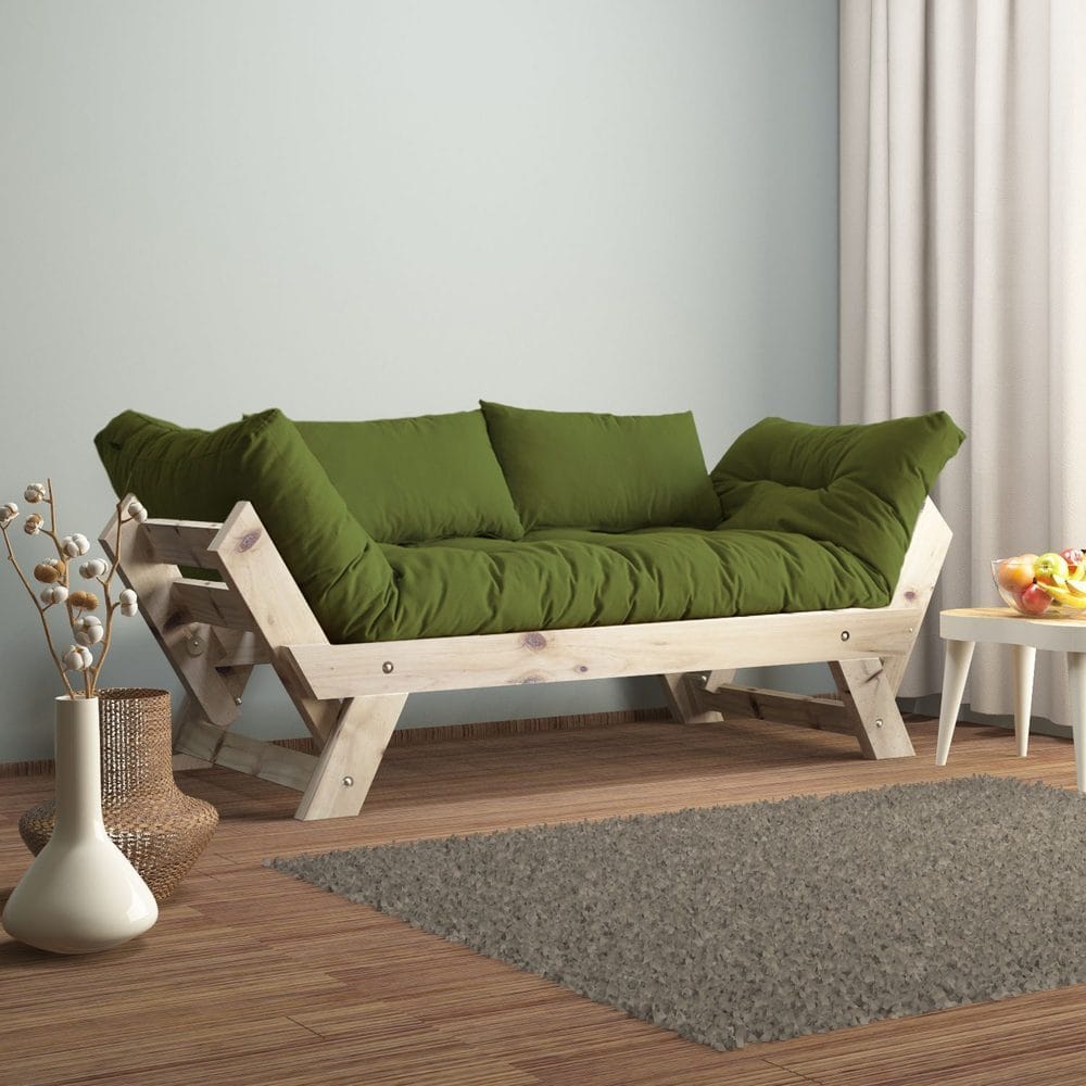 Zylar 2-sits Bäddsoffa - Grön/Natur