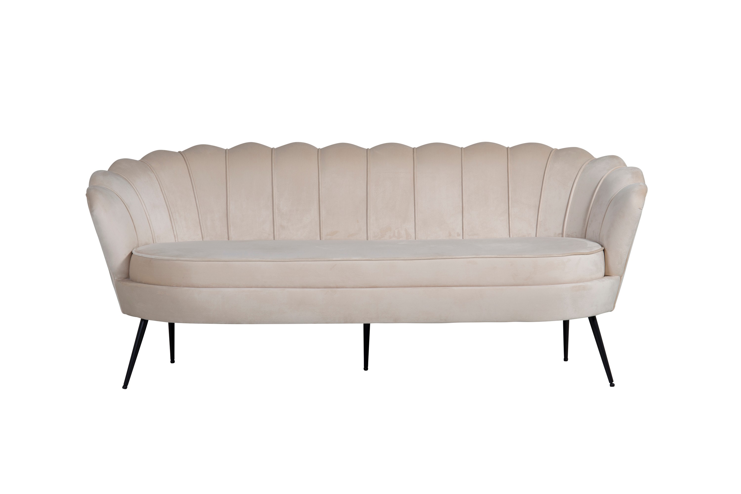 Calais 3-sits Soffa Sammet Beige
