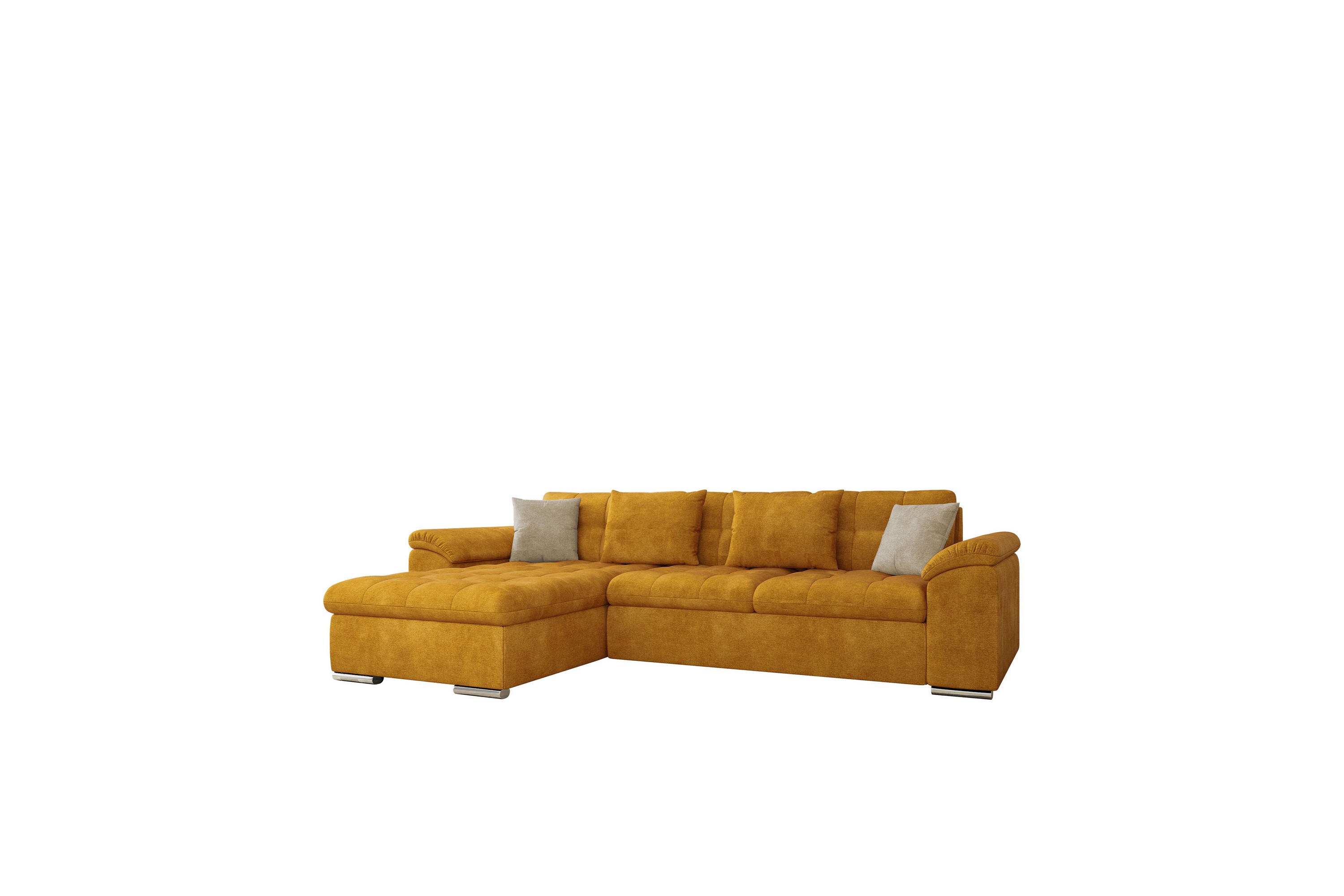 Camior Soffa med Divan 3-sits Gul/Beige