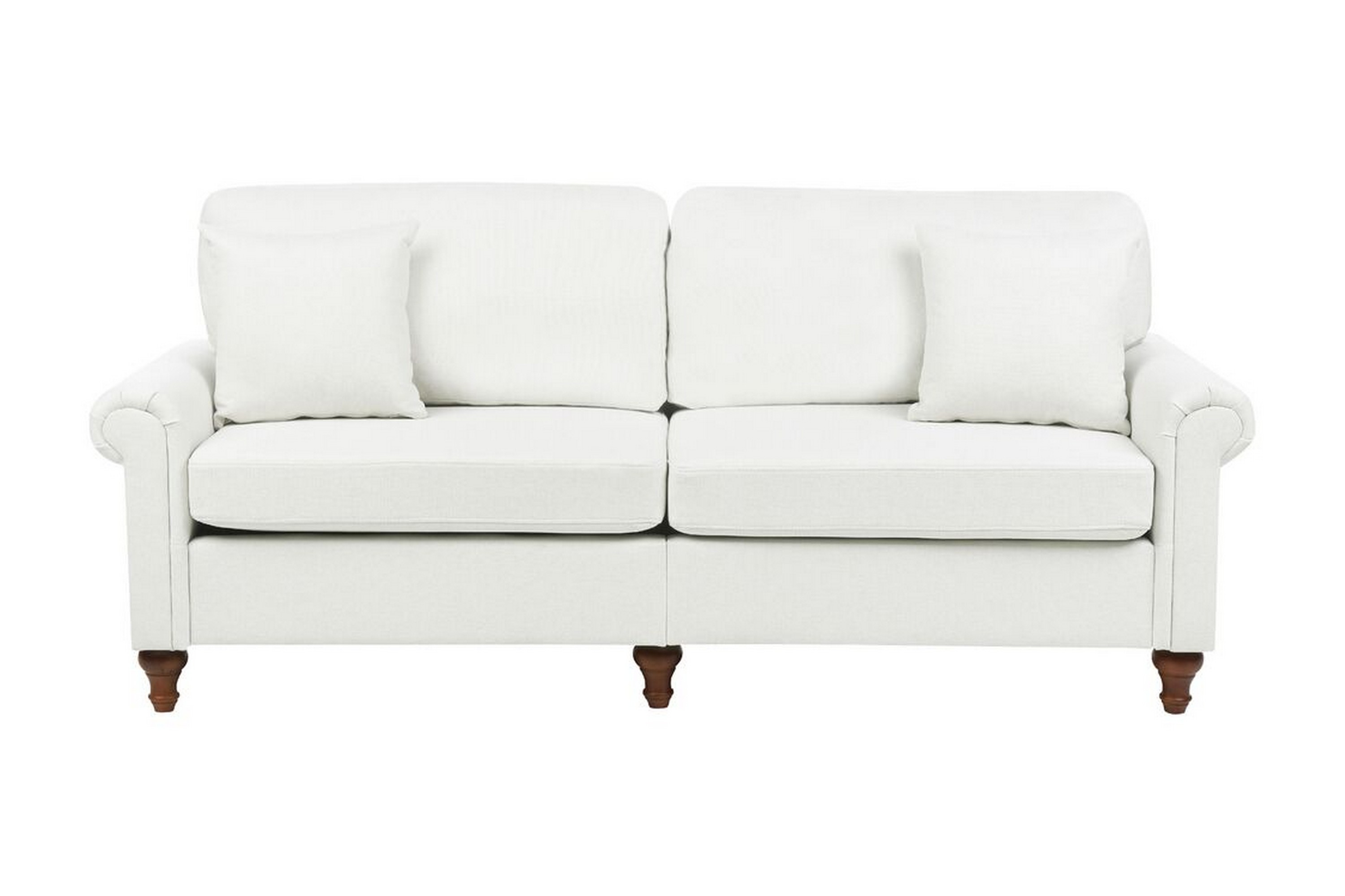 Cher Soffa 3-sits Vit/Mörkt trä