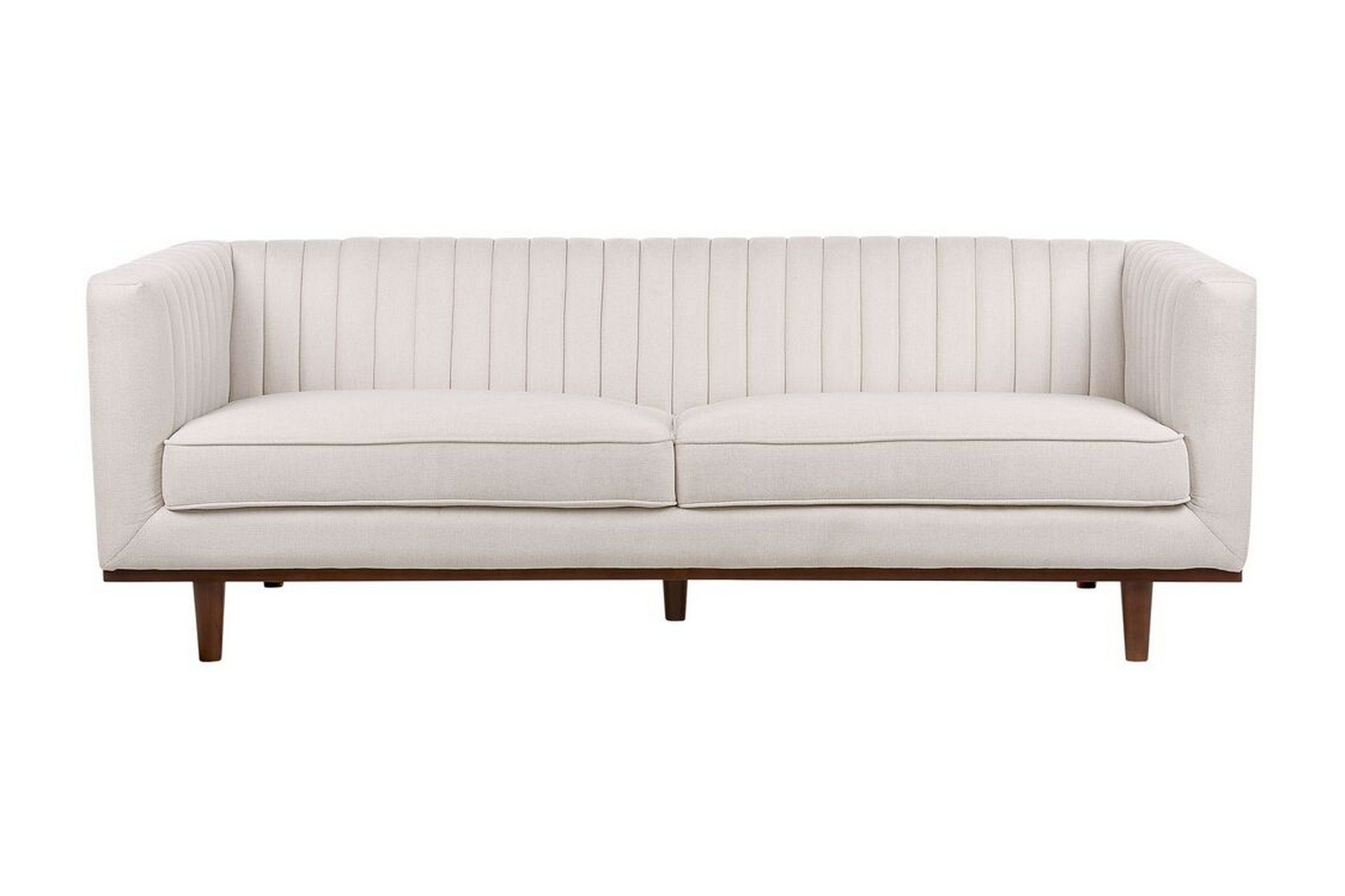 Daymian Soffa 3-sits - Beige/Mörkt trä