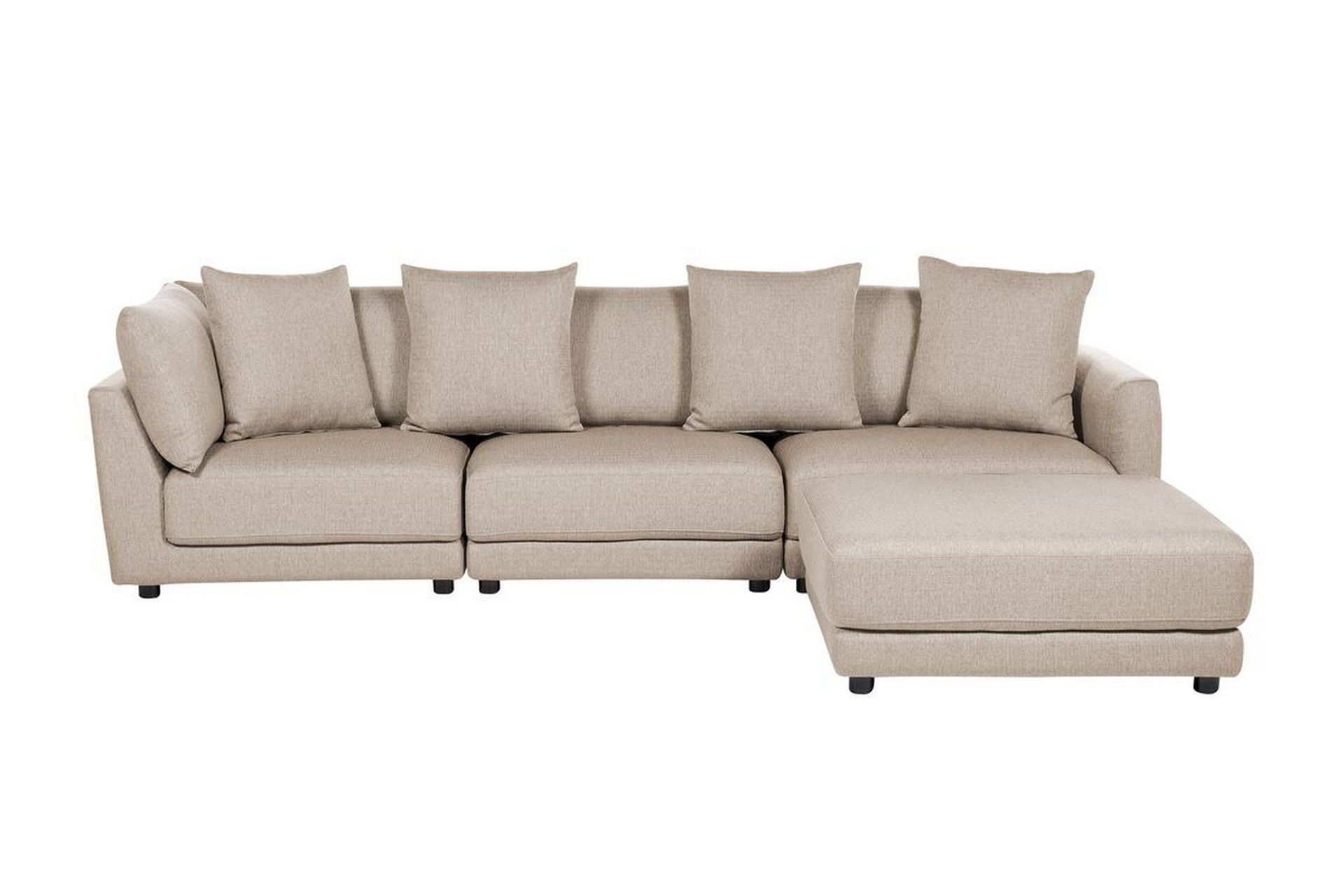 delisha soffa 3-sits - beige/svart