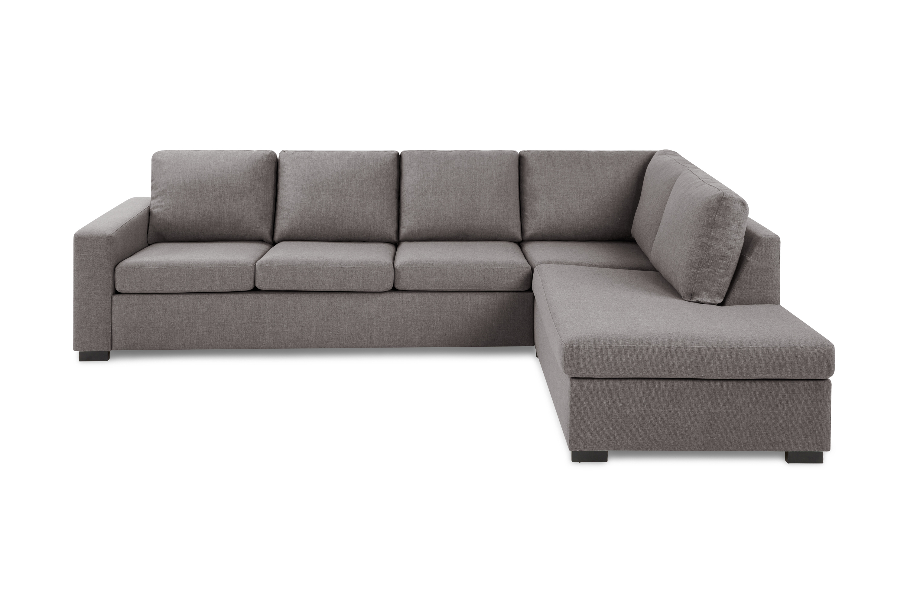 Crazy Limited Edition 4-sits Högervänd L-formad Schäslongsoffa i Tyg Grå
