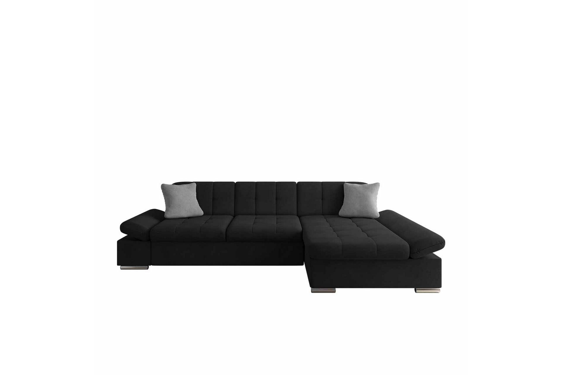 Djerra Soffa med Divan 3-sits - Svart/Gr&aring;
