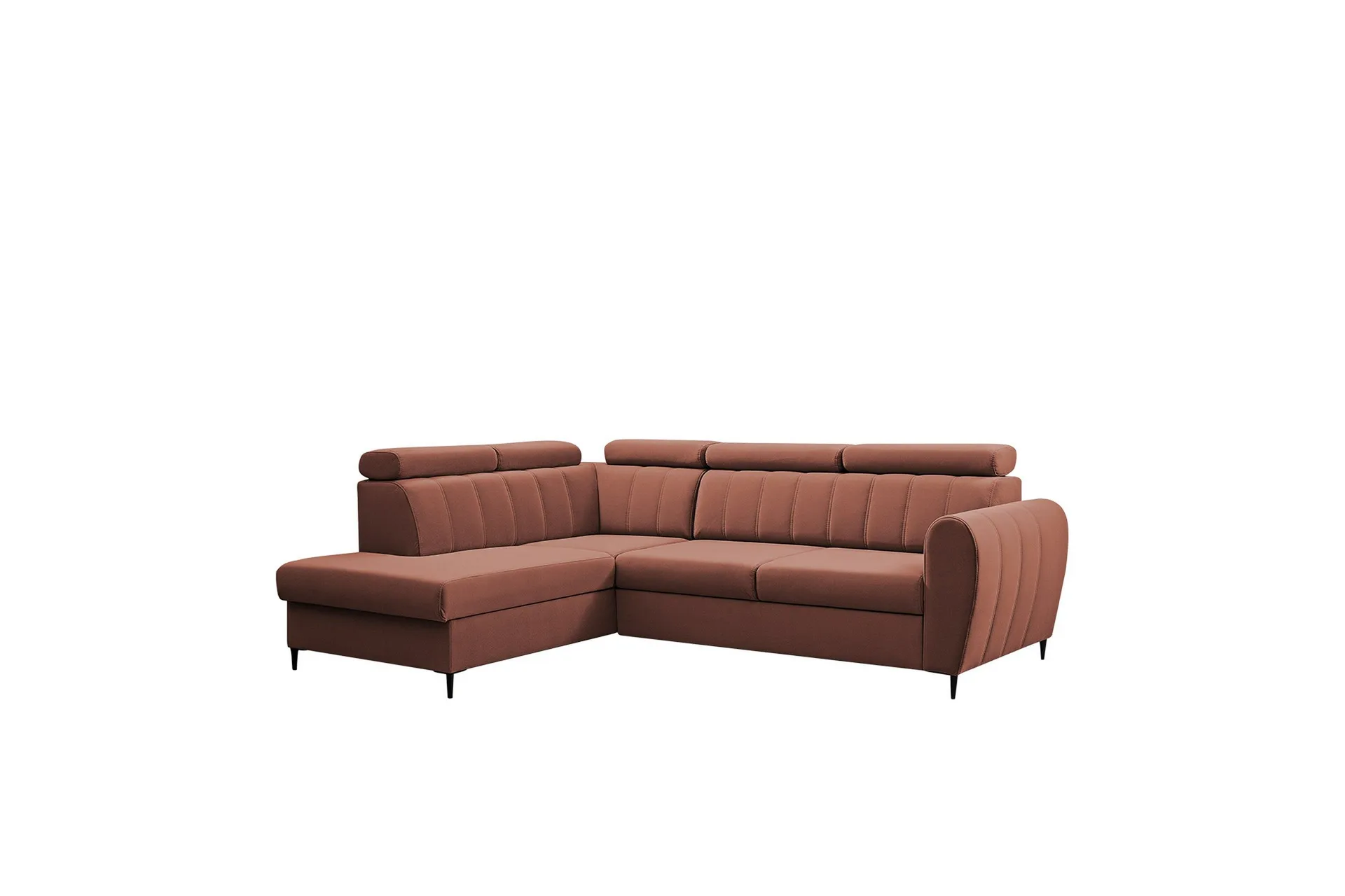 Hoffman Soffa med Sch&auml;slong 3-sits - Koppar