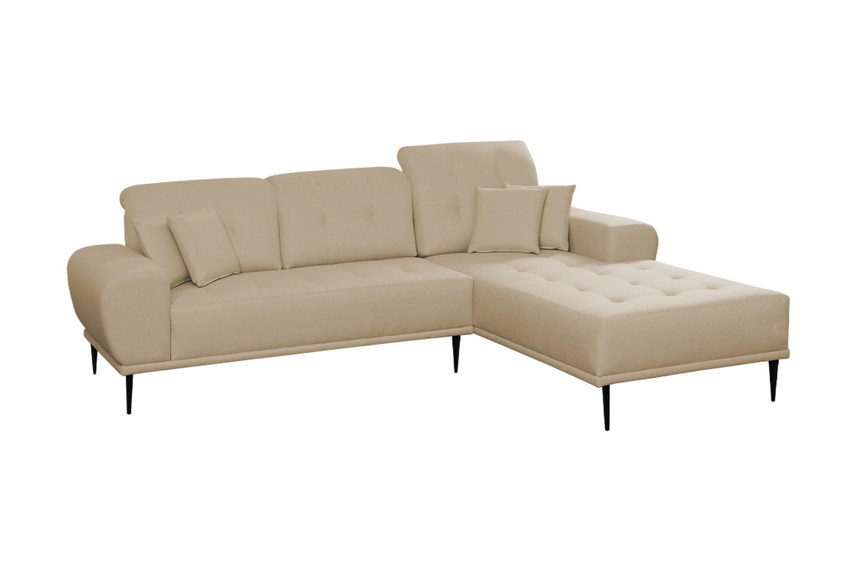 3-sits Soffa med Divan Rapana Höger med Kuddar Beige