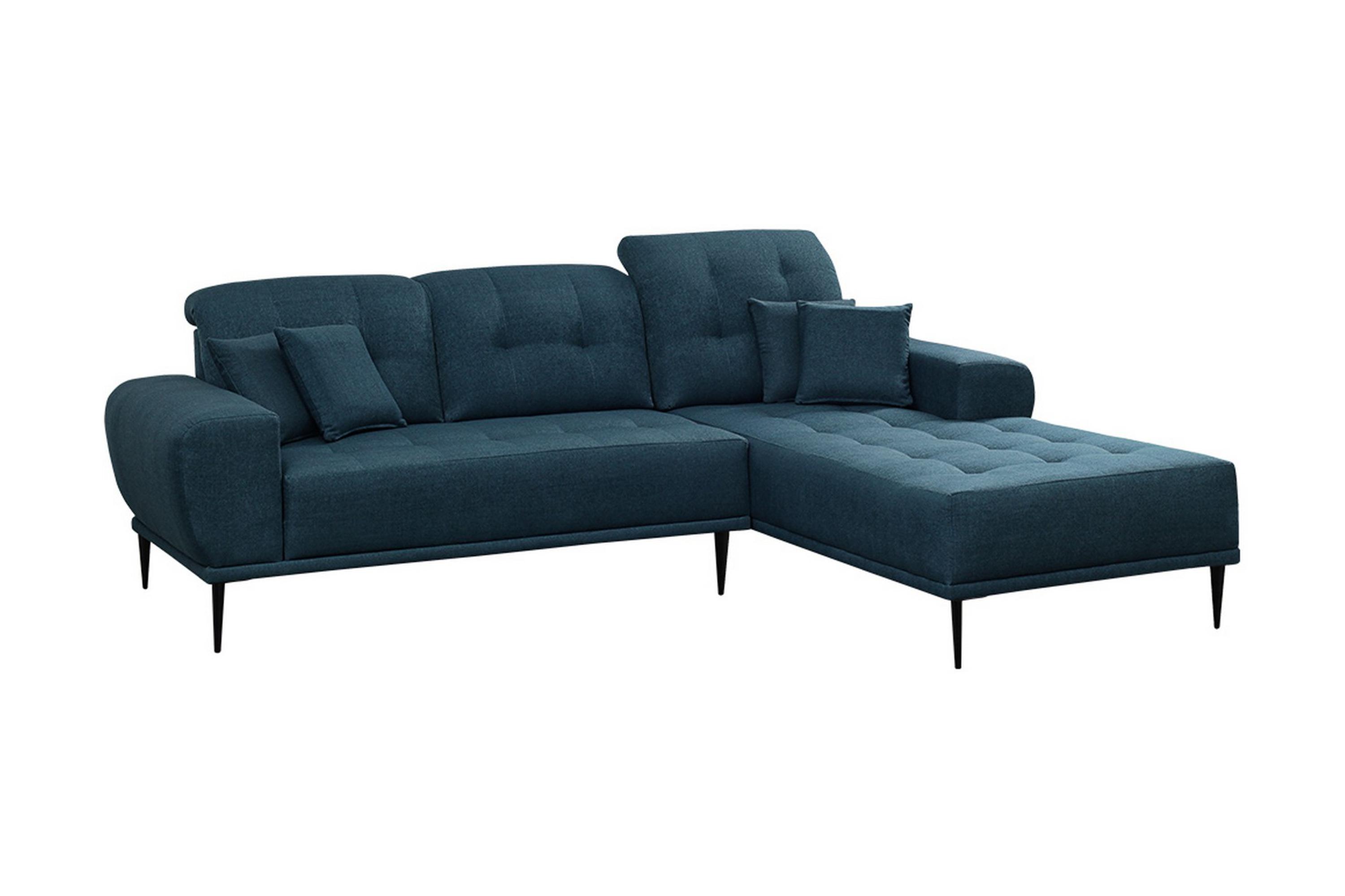 3-sits Soffa med Divan Rapana Höger med Kuddar Blå