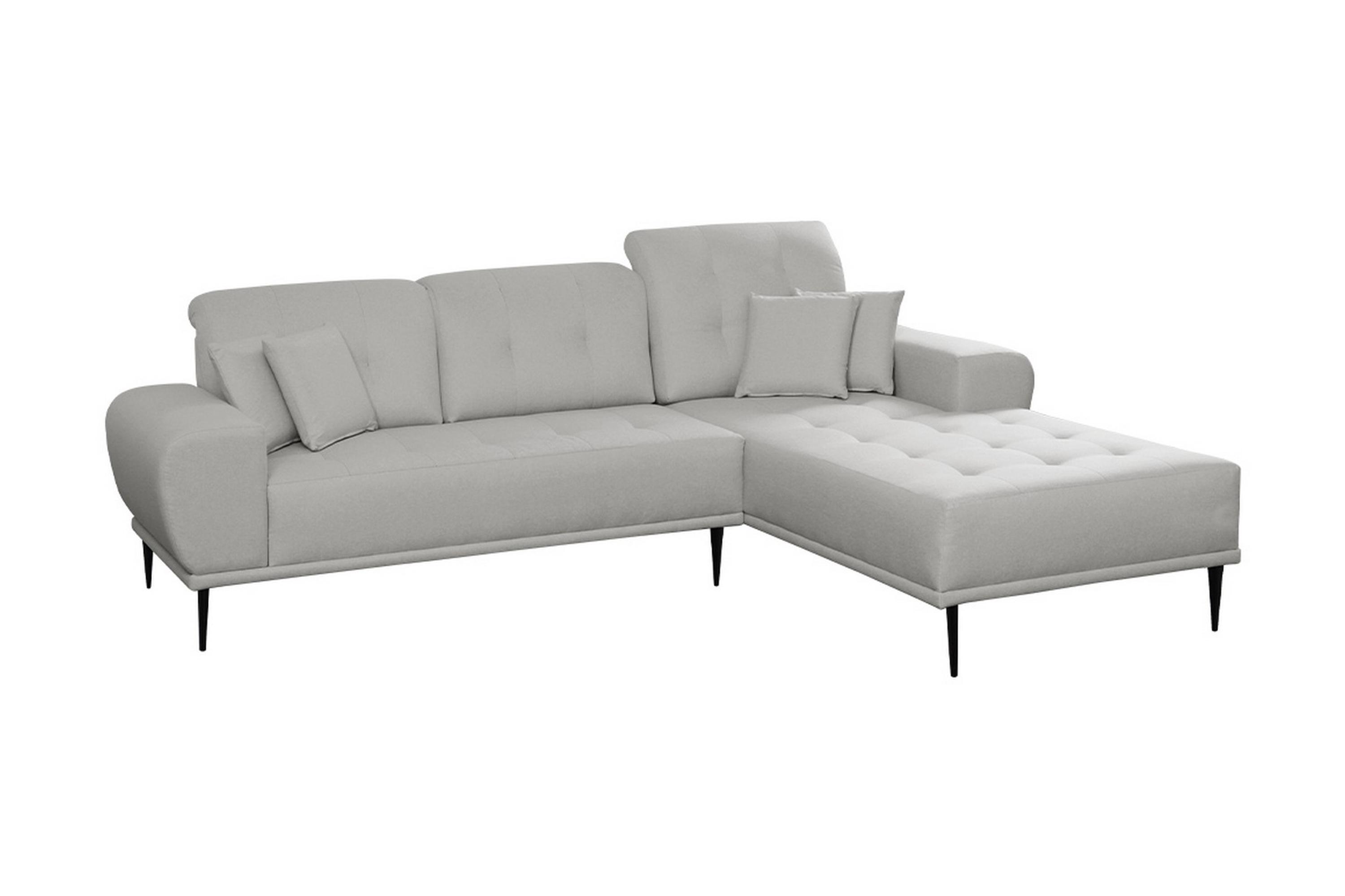 3-sits Soffa med Divan Rapana Höger med Kuddar Grå