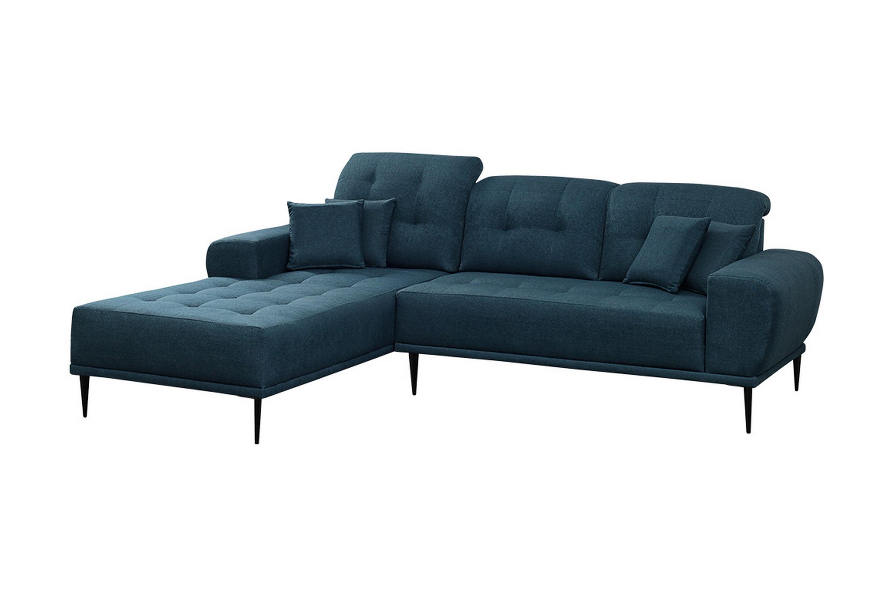 3-sits Soffa med Divan Rapana Vänster med Kuddar Blå