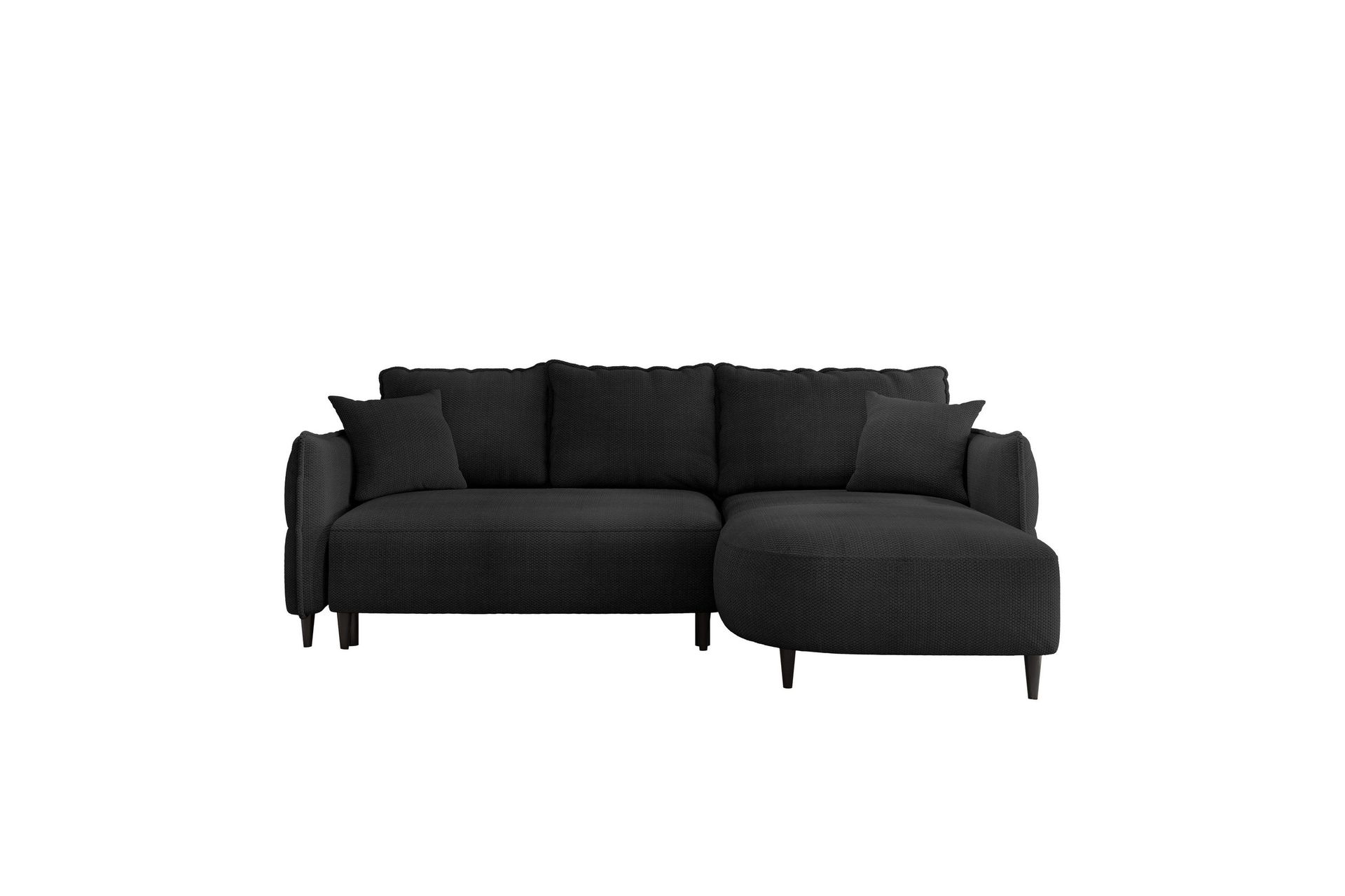 Sycylia Soffa med Divan 3-sits - Svart