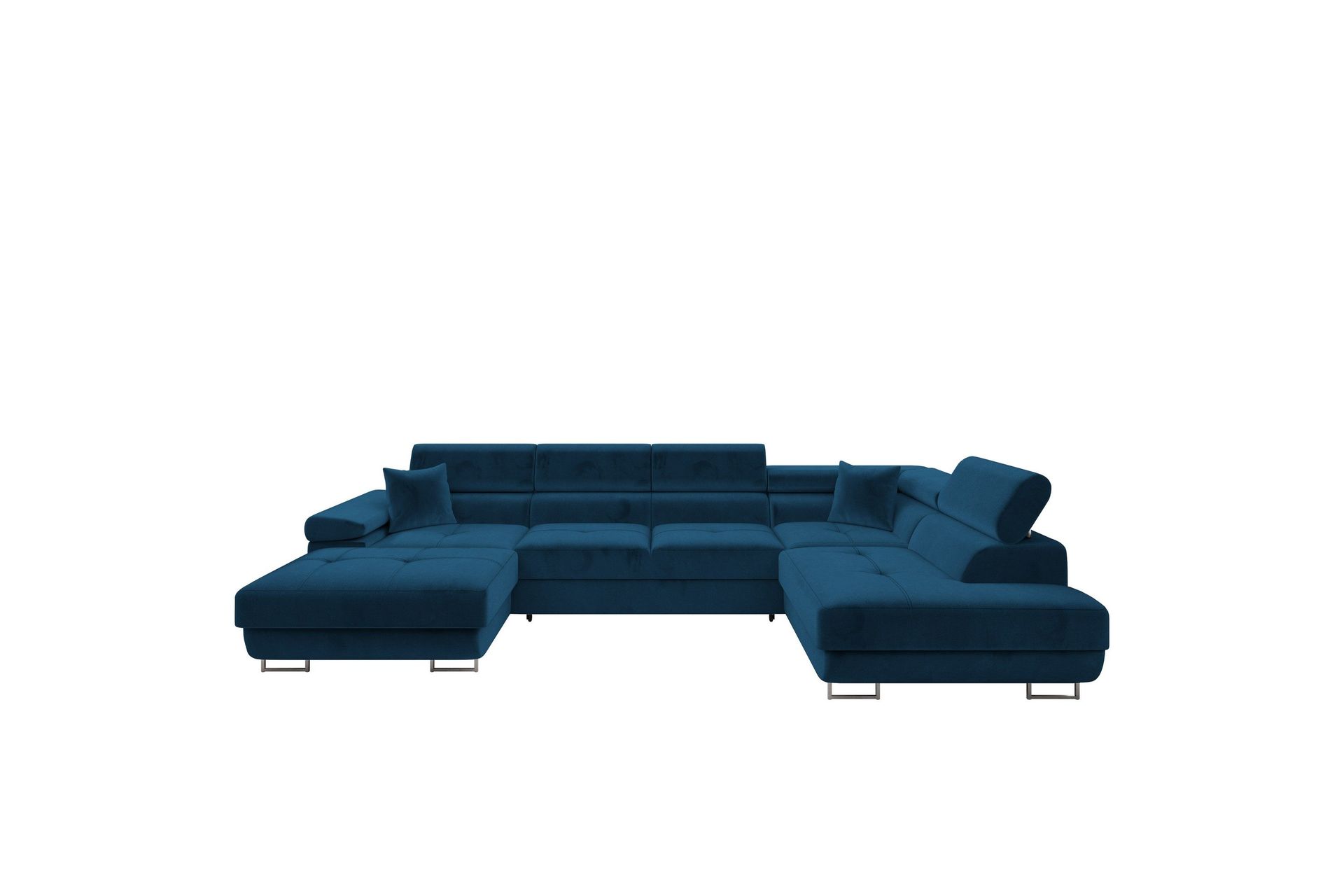 Gabina Soffa med Divan och Sch&auml;slong 4-sits - Bl&aring;