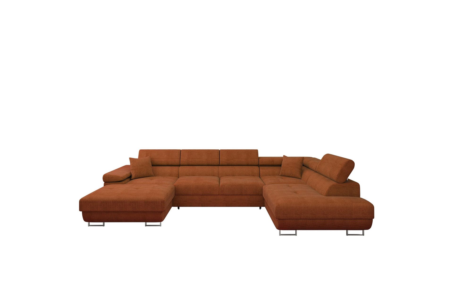 Gabina Soffa med Divan och Sch&auml;slong 4-sits - Orange