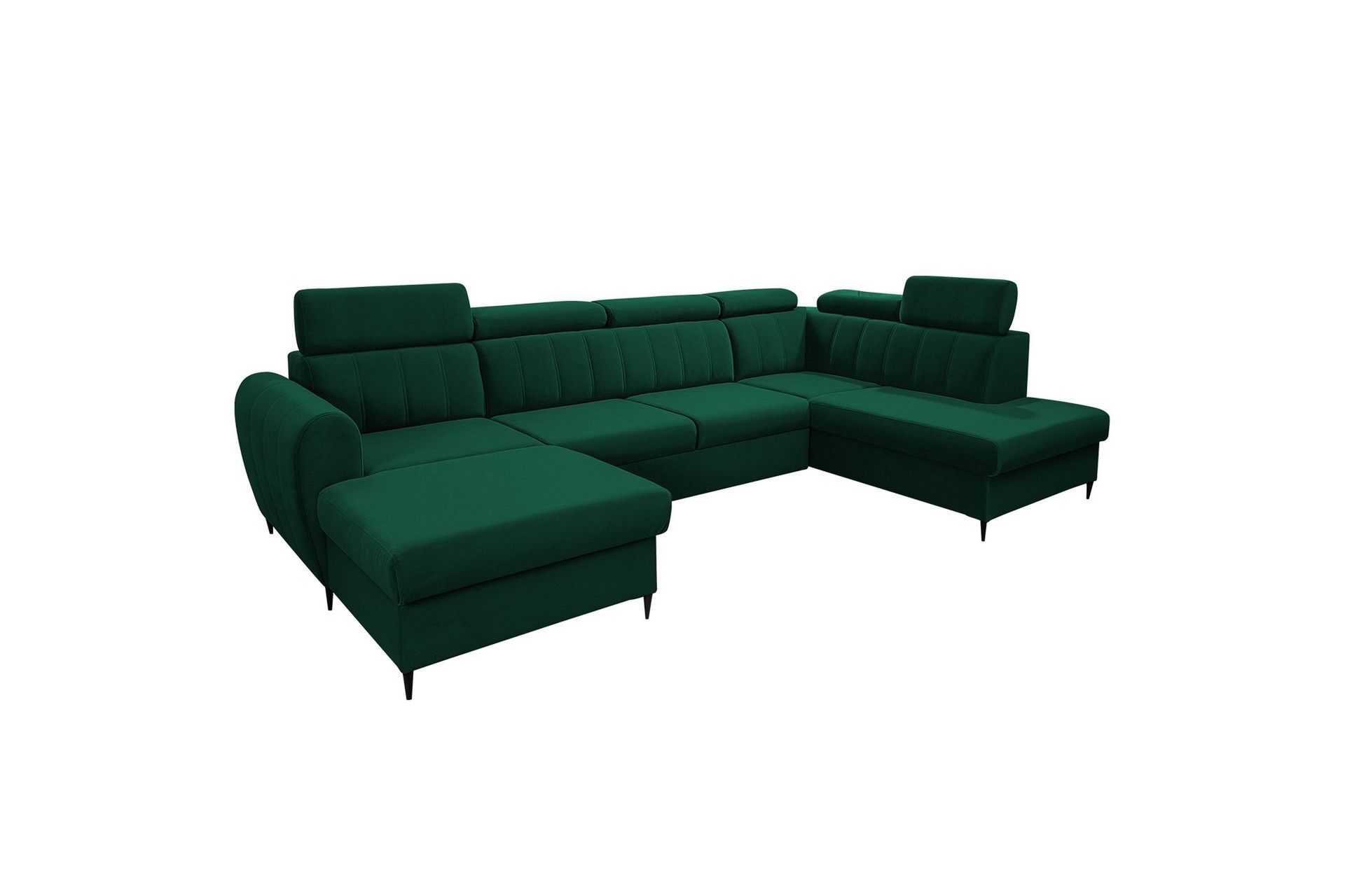 Hoffman Soffa med Divan och Sch&auml;slong 4-sits - Gr&ouml;n
