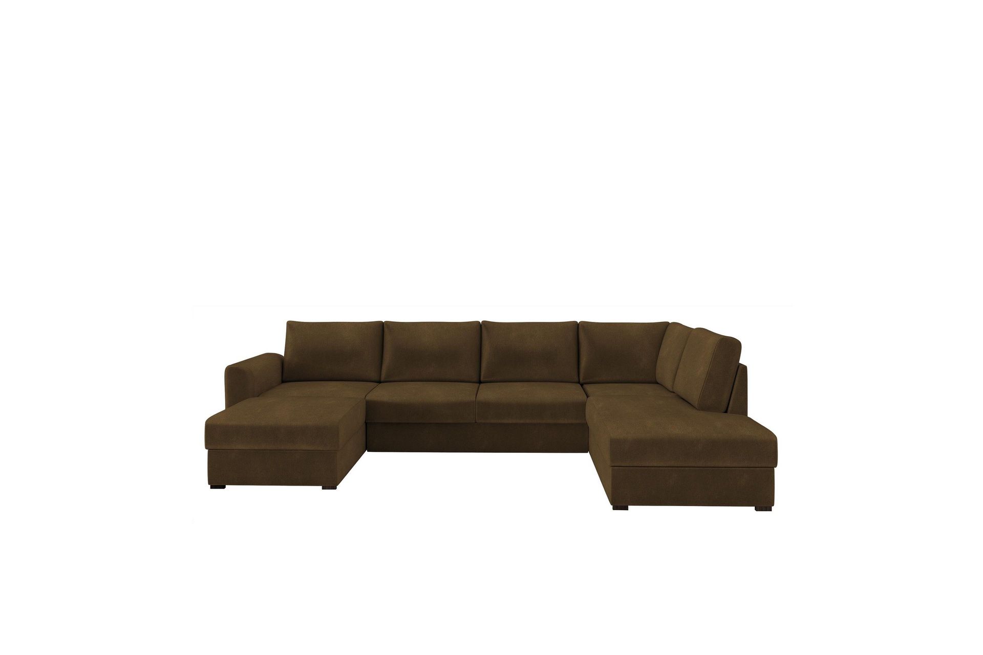 Taberk Soffa med Divan och Sch&auml;slong 4-sits - Brun